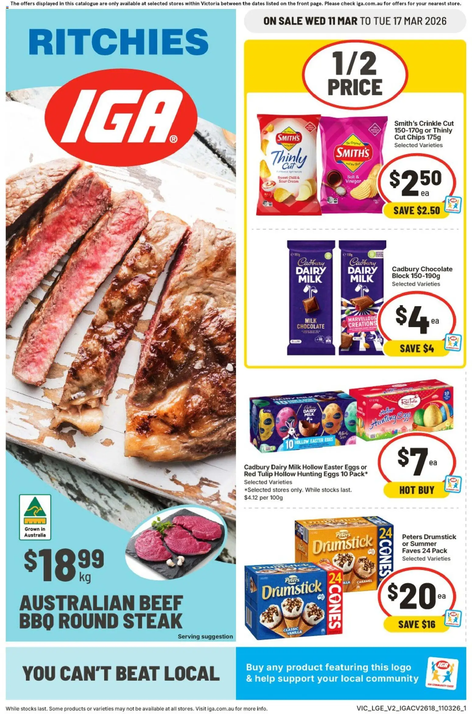 Ritchies catalogue - valid from 11.03.2026 | Page: 1 | Products: Milk, Eggs, Cream, Vinegar