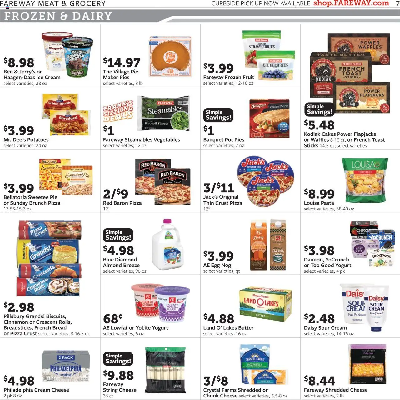 Fareway Weekly Ad - valid from 20.10.2025 | Page: 7 | Products: Sour cream, Strawberries, Cream, Potatoes