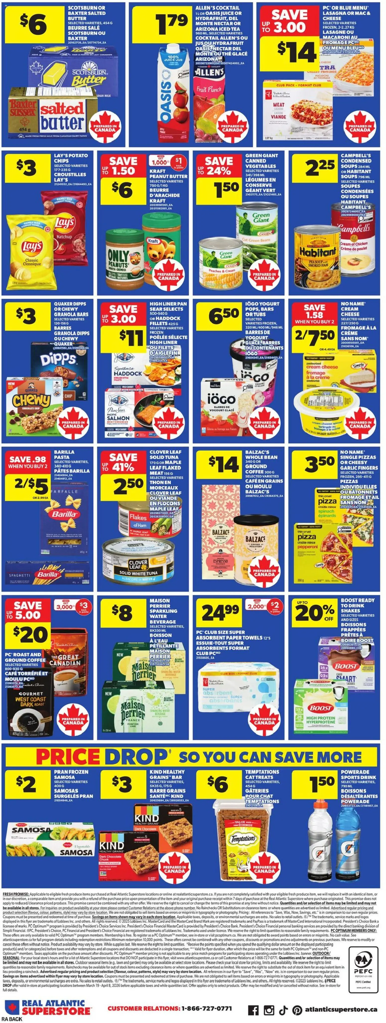 Atlantic Superstore flyer valid from 02.04.2026 | Page: 4 | Products: Chips, Cream, Milk, Butter