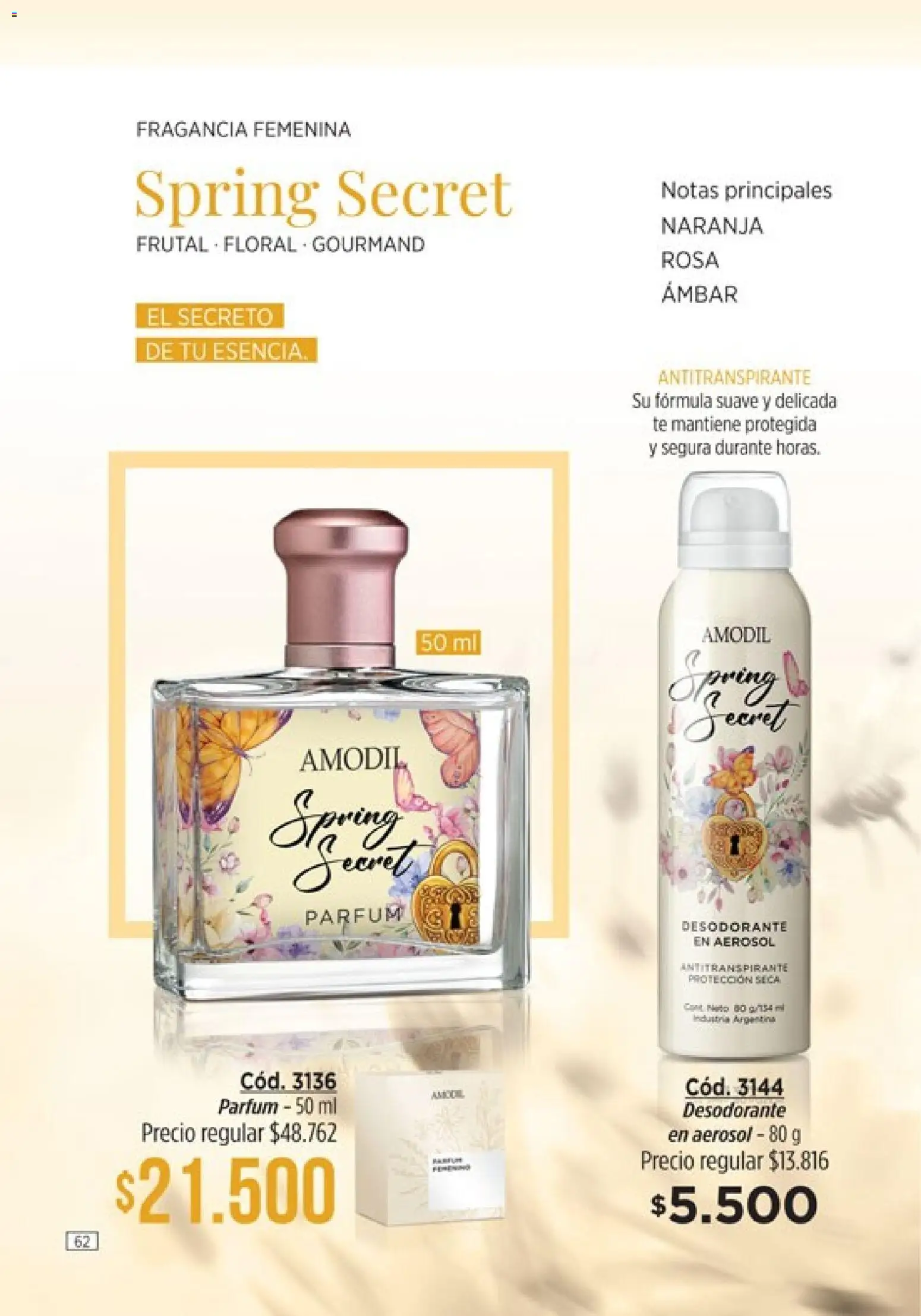 Catálogo Amodil Campaña 5 │ válido desde el 01.03.2026 | Página: 62 | Productos: Fragancia, Desodorante, Antitranspirante, Té