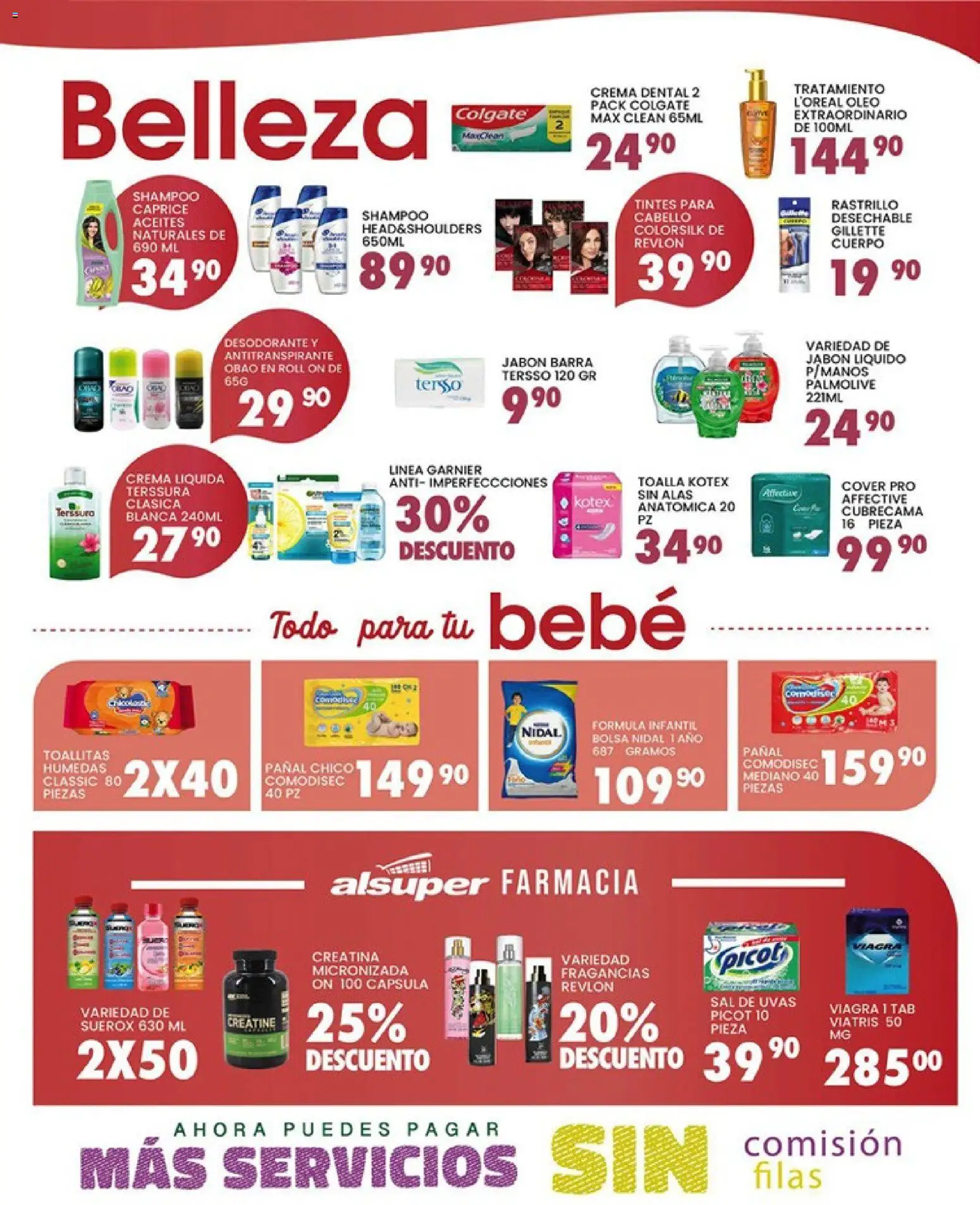 Nuevas ofertas de Alsuper válidas en toda la República Mexicana desde el 10.04.2026. ¡Encuentra las mejores ofertas en Alsuper folleto Durango! | Página: 4 | Productos: Sal, Jabón líquido, Crema, Jabón