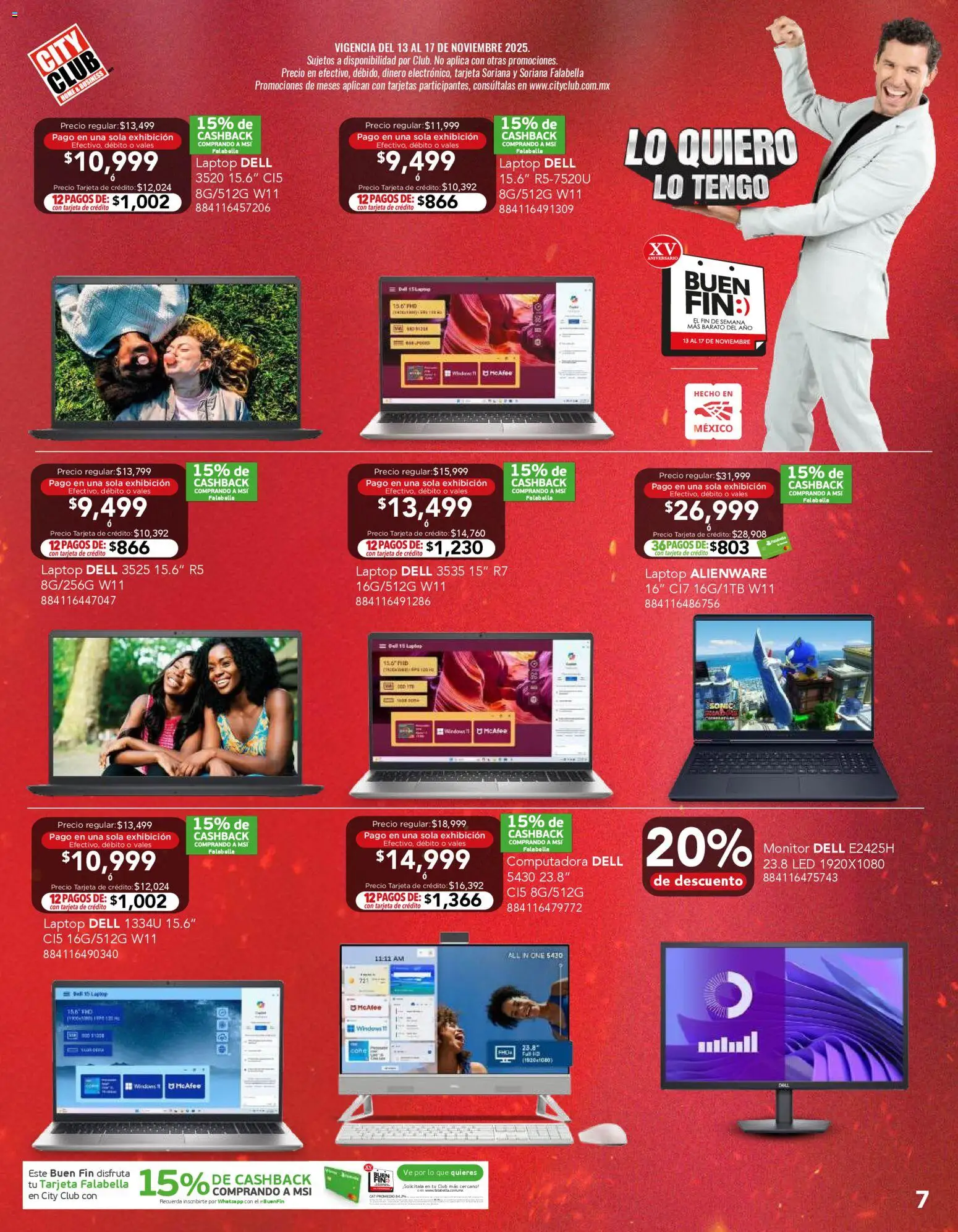 Nuevas ofertas de City Club válidas en toda la República Mexicana desde el 12.11.2025. ¡Encuentra las mejores ofertas en City Club Buen Fin! | Página: 7 | Productos: Monitor, Computadora