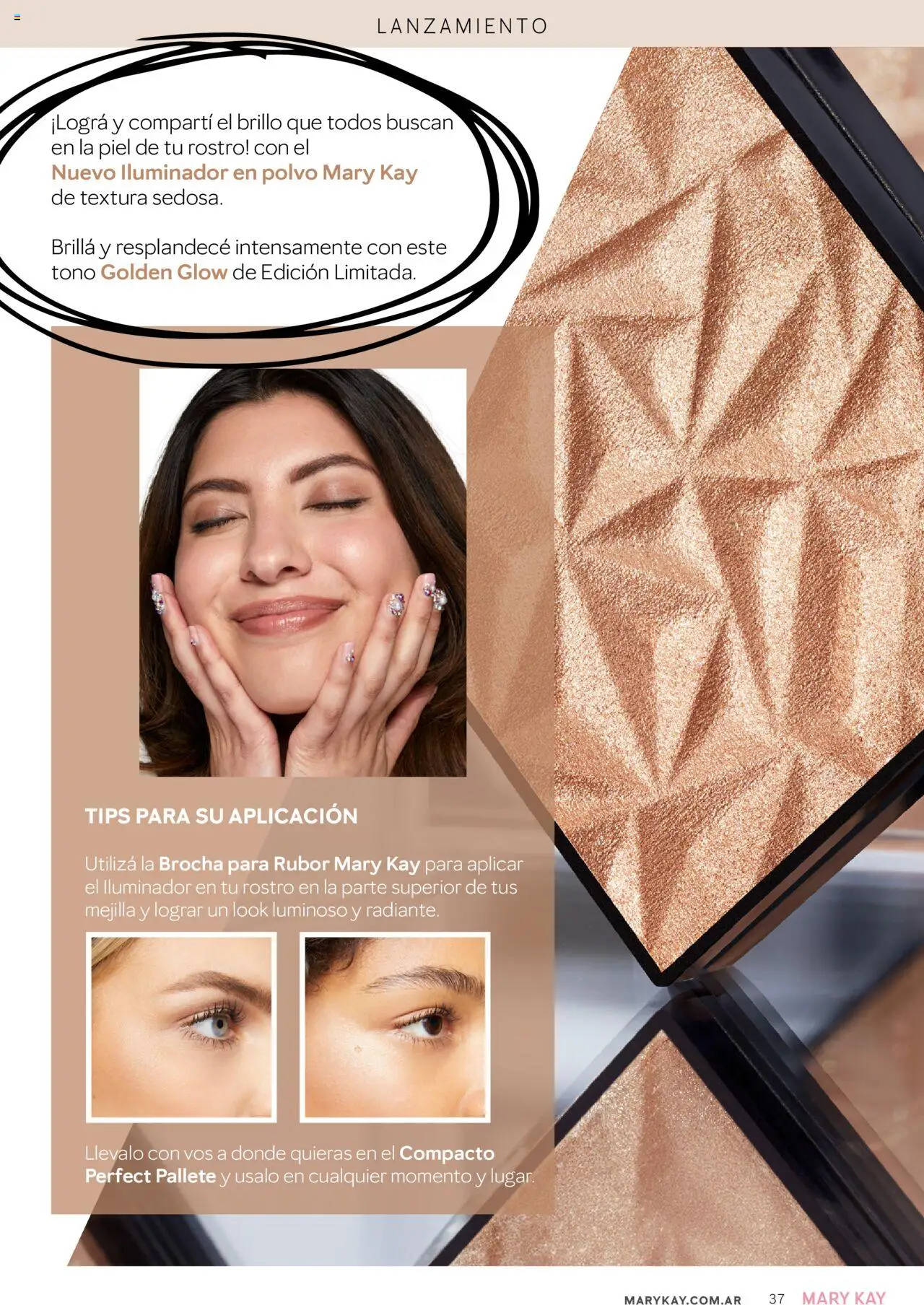 Mary Kay catálogo │ válido desde el 04.04.2025 | Página: 37 | Productos: Iluminador, Rubor, Polvo, Brillo