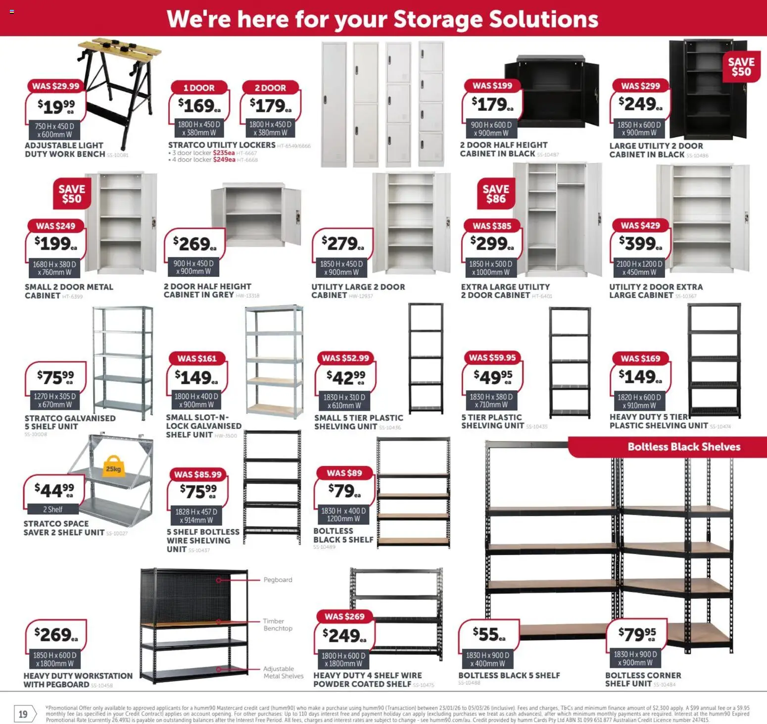 Stratco catalogue - valid from 23.01.2026 | Page: 19 | Products: Cabinet, Door, Powder, Bench