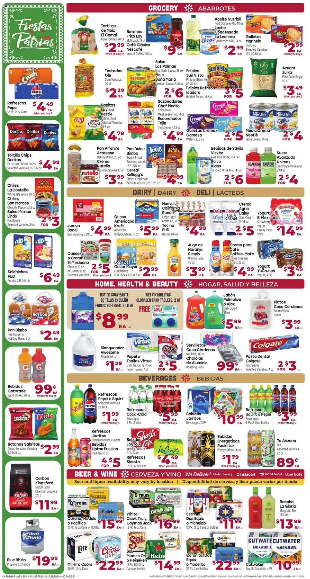 Cardenas Weekly Ad - NV - valid from 10.09.2025 | Page: 2 | Products: Beer, Sour cream, Aloe Vera, Lime
