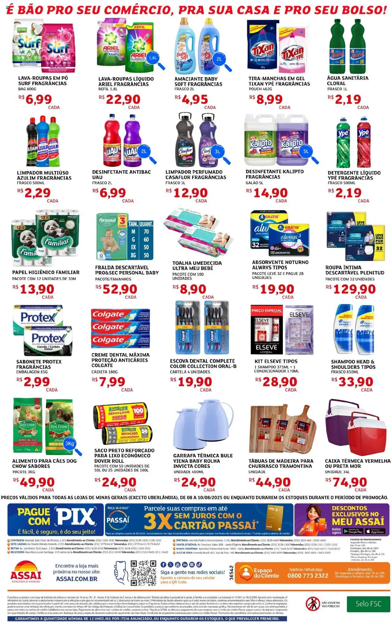 Assaí Atacadista Folheto - válido de 08.08.2025 | Página: 2 | Produtos: Azulim, Caixa térmica, Creme, Toalha umedecida