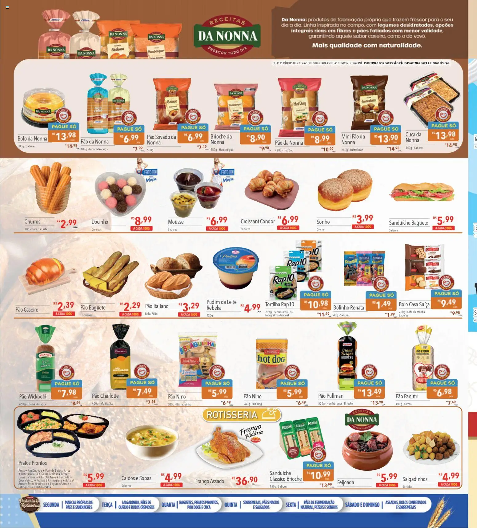 Supermercados Condor Folheto - válido de 22.04.2026 | Página: 10 | Produtos: Café, Bolo, Creme, Batata