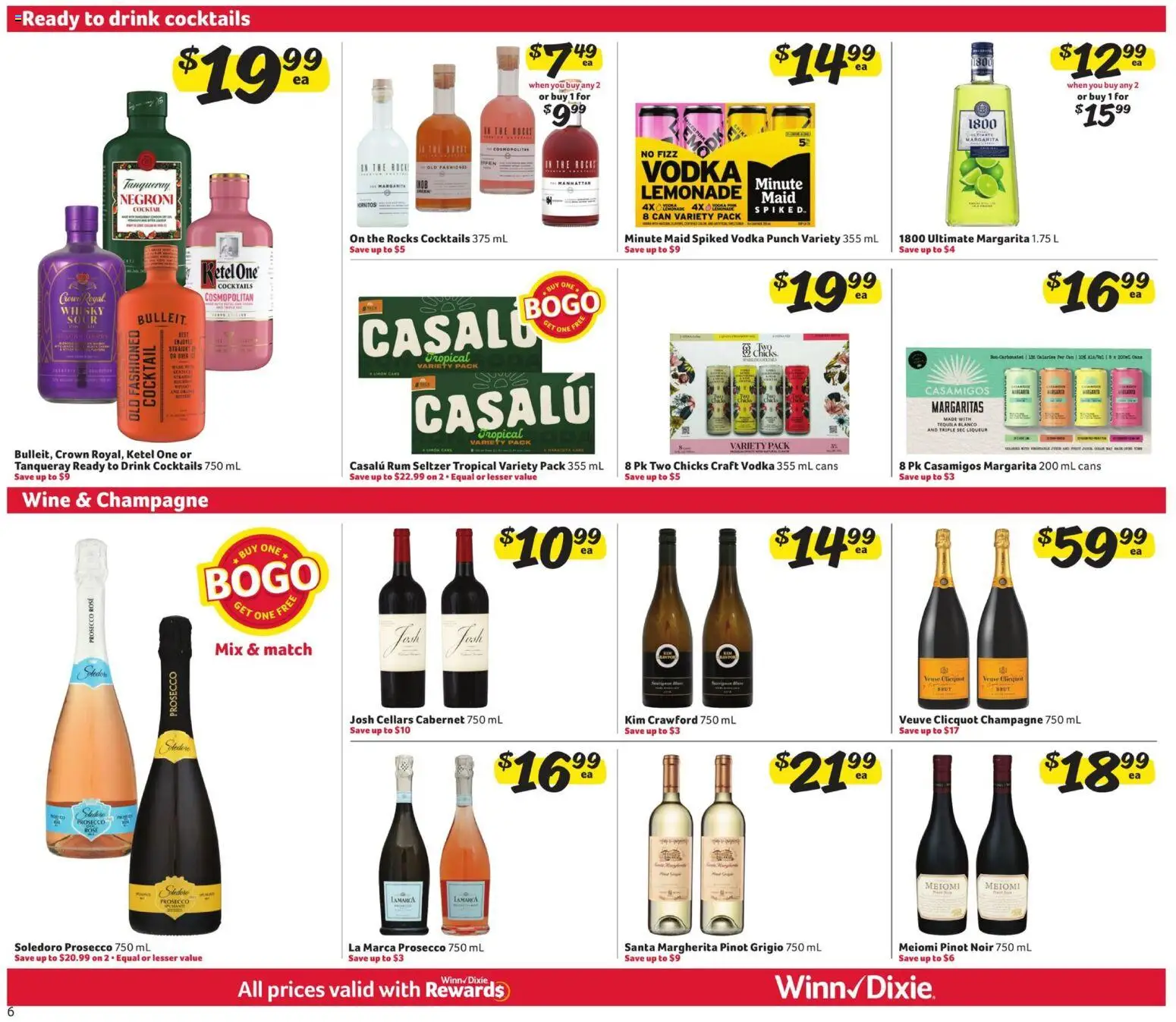 Winn Dixie Alcohol Flyer - valid from 01.12.2025 | Page: 6 | Products: Wine, Vodka