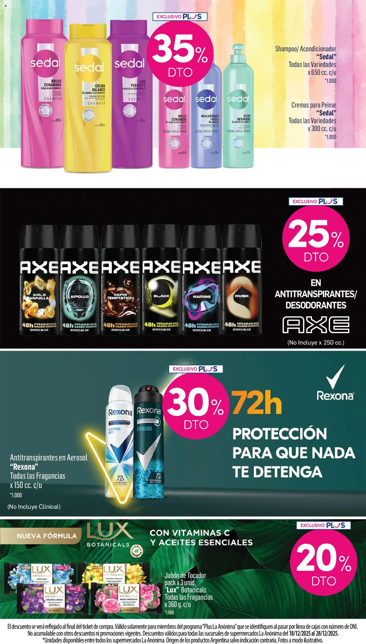 La Anonima catálogo │ válido desde el 18.12.2025 | Página: 29 | Productos: Fragancia, Shampoo, Té, Crema