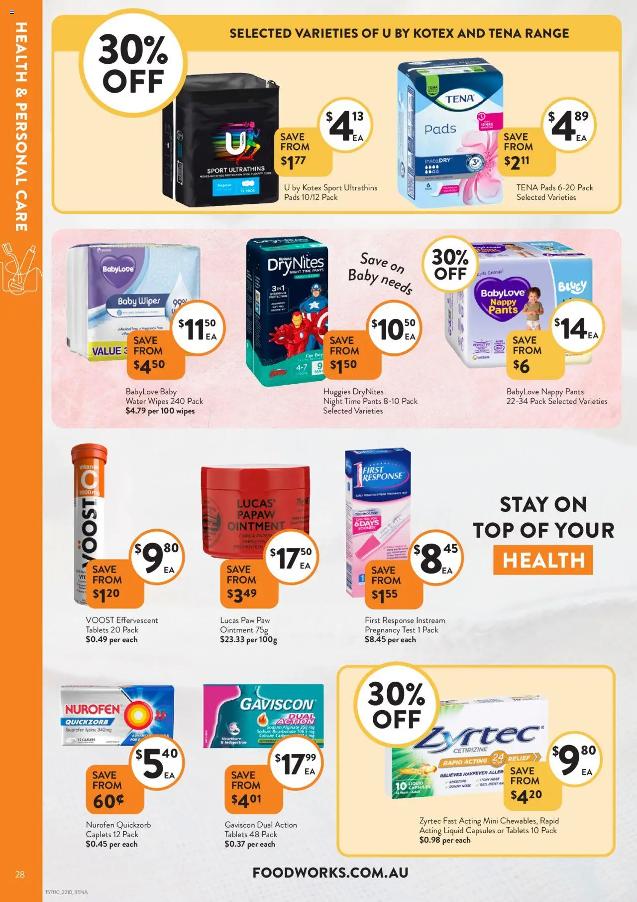 Foodworks catalogue - valid from 22.10.2025 | Page: 28 | Products: Fragrance, Water, Pants, Vitamin