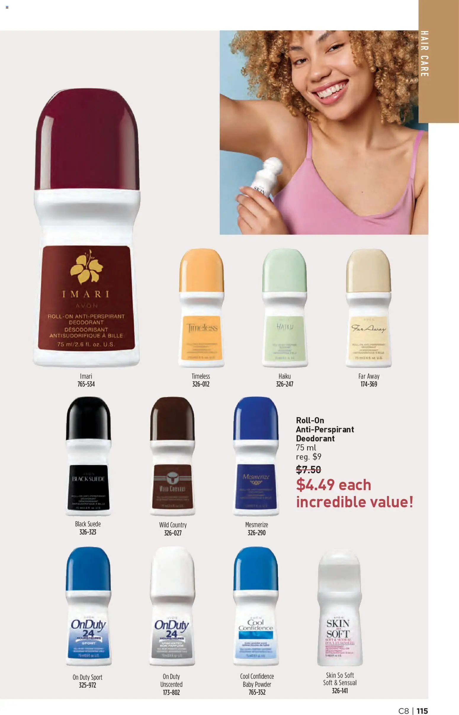 Avon flyer valid from 09.04.2026 | Page: 115 | Products: Powder, Deodorant, Antiperspirant