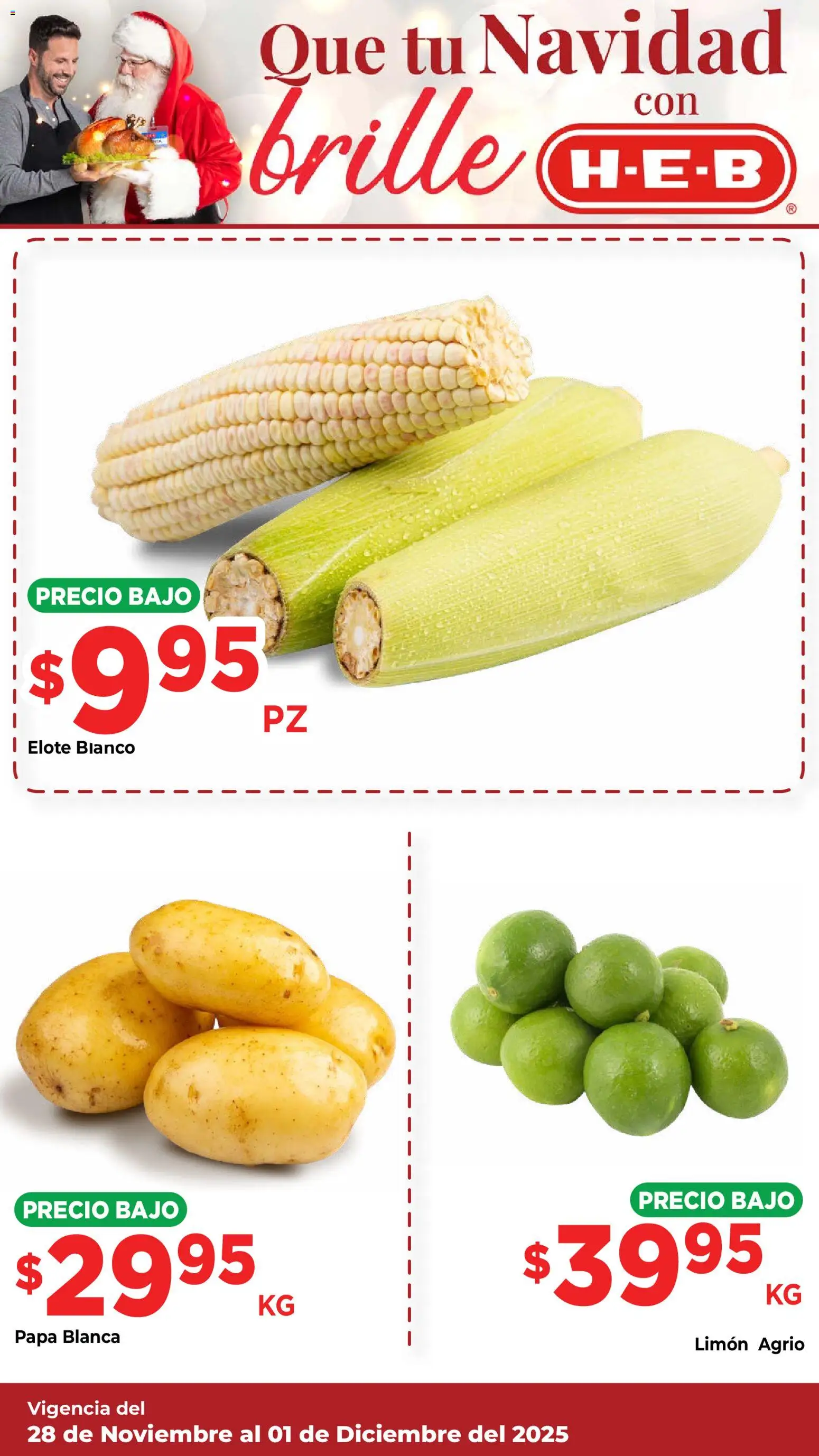 Nuevas ofertas de H-E-B válidas en toda la República Mexicana desde el 28.11.2025. ¡Encuentra las mejores ofertas en H-E-B folleto! | Página: 14 | Productos: Papa, Limón