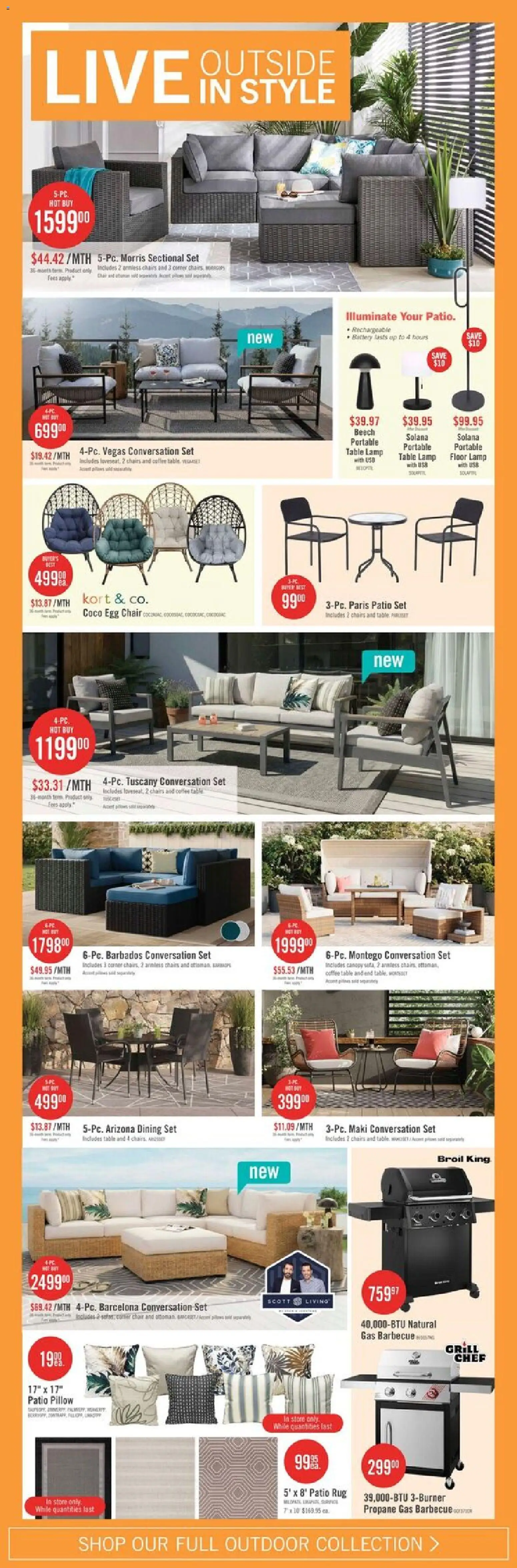 The Brick weekly flyer / circulaire flyer valid from 19.03.2026 | Page: 8 | Products: Grill, Coffee table, Table, Chair
