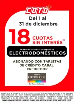 Vista previa Coto - Banco Credicoop Electro  válido desde el 01.12.2025
