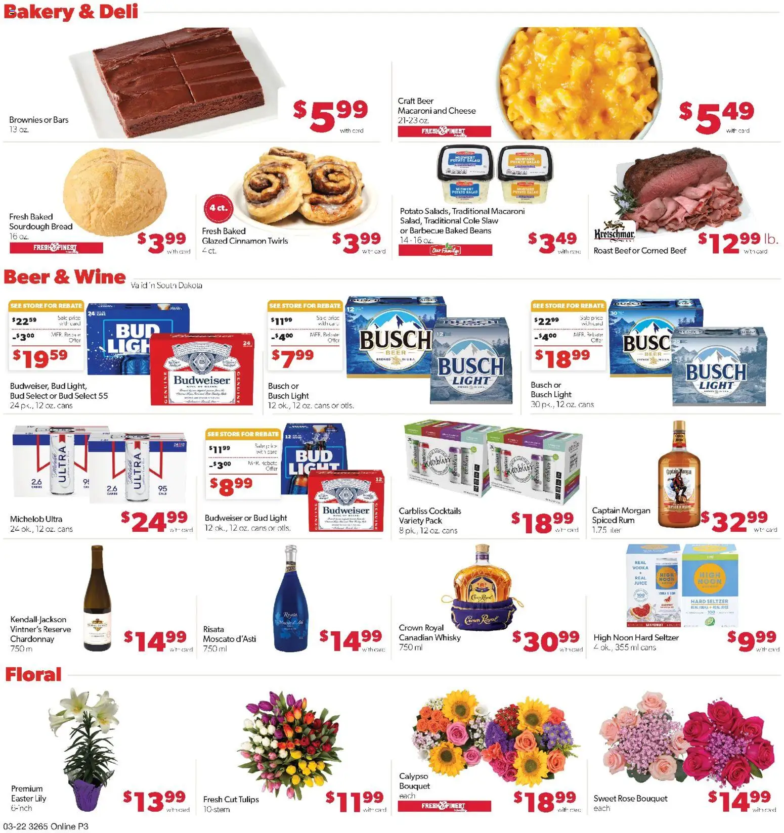 Family Fare Weekly Ad - SD - valid from 22.03.2026 | Page: 7 | Products: Bakery, Juice, Wine, Salad