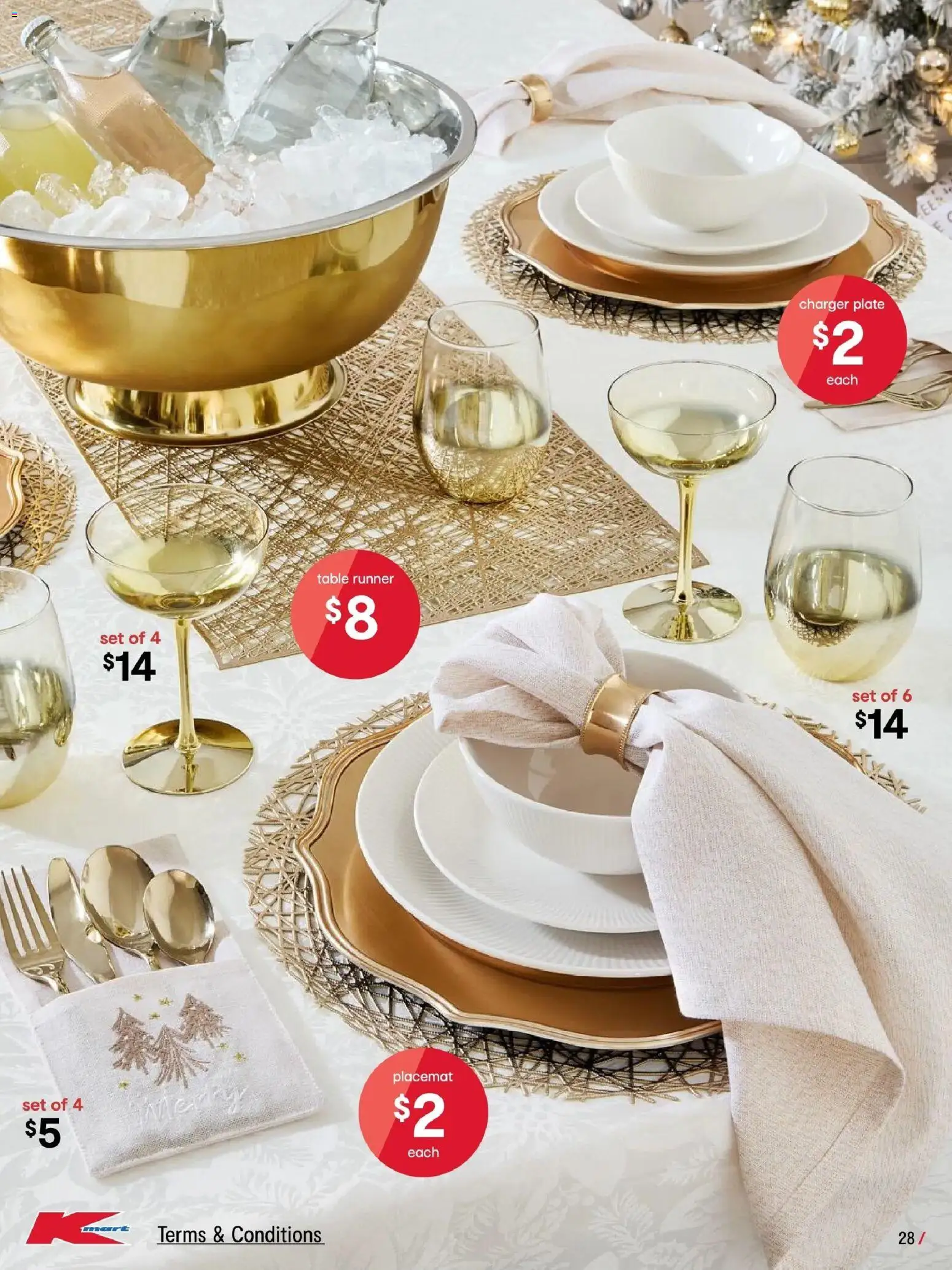 Kmart catalogue - valid from 04.12.2025 | Page: 28 | Products: Table, Charger, Table runner