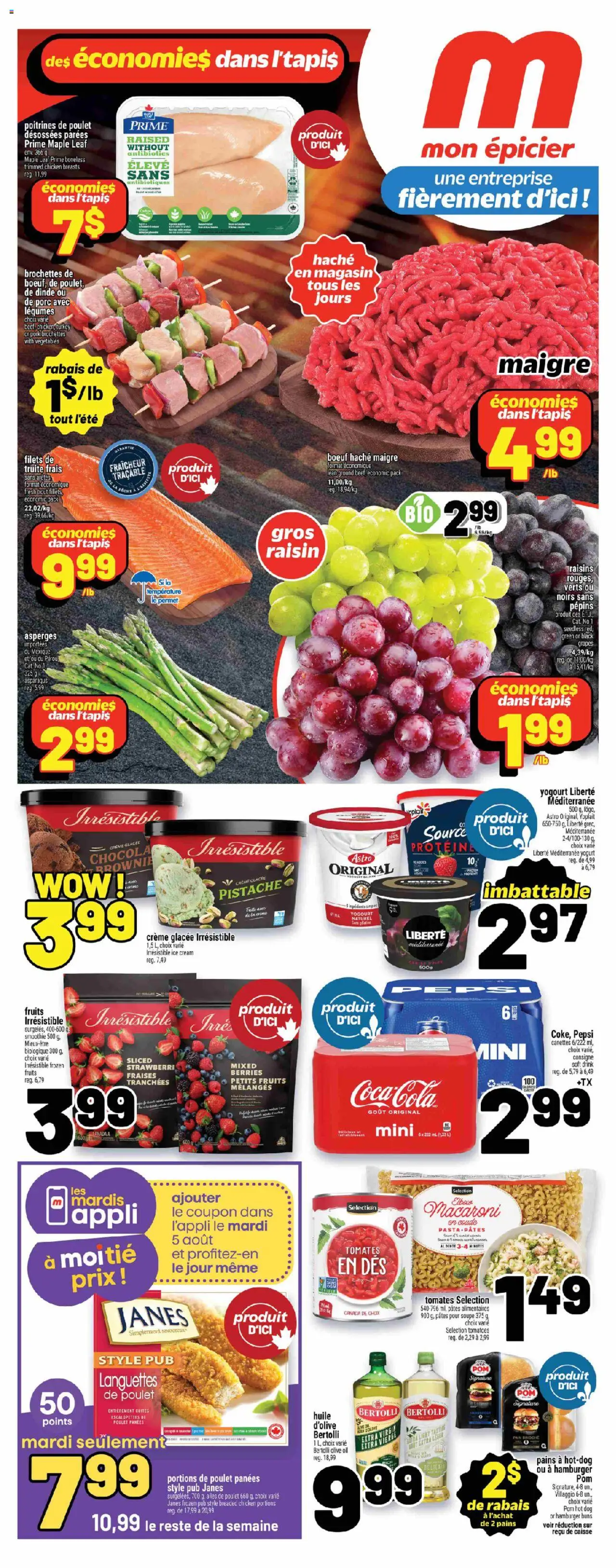 Metro flyer valid from 31.07.2025 | Page: 1 | Products: Ice cream, Chicken breasts, Yogurt, Chicken