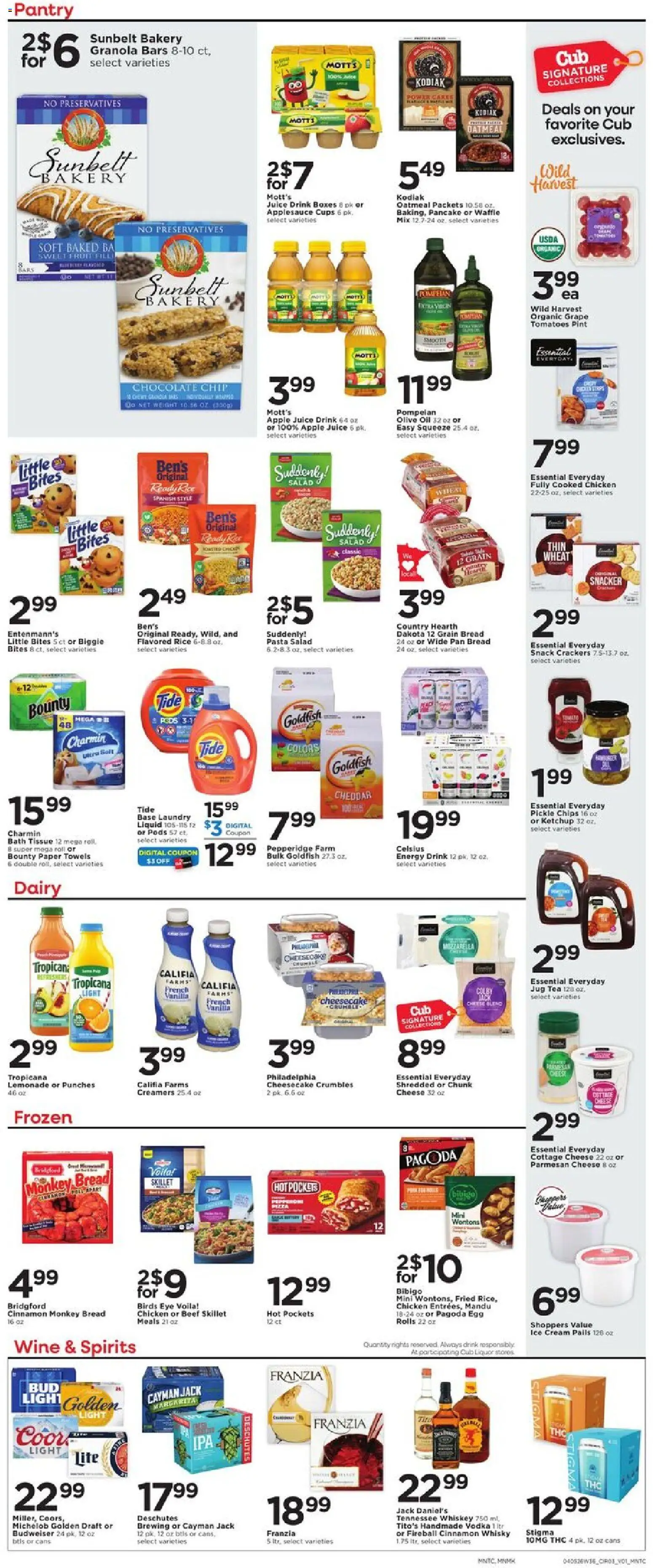 Cub Foods Weekly Ad - valid from 06.04.2026 | Page: 3 | Products: Pan, Chocolate, Rice, Pasta