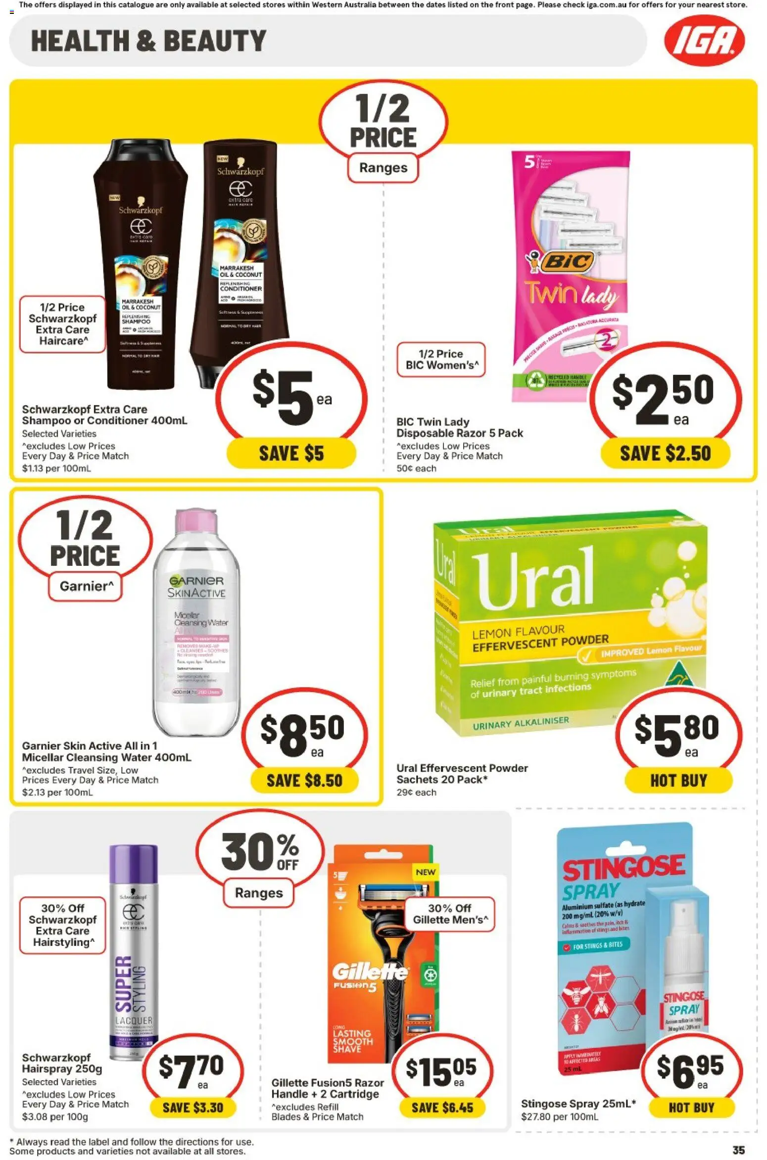 IGA catalogue - valid from 07.01.2026 | Page: 38 | Products: Powder, Conditioner, Oil, Lemon