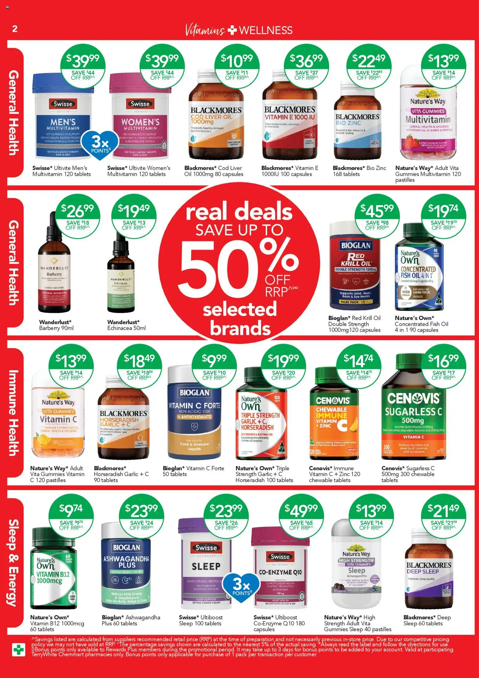 Terry White catalogue - valid from 26.03.2026 | Page: 2 | Products: Wine, Fish oil, Tablets, Zinc