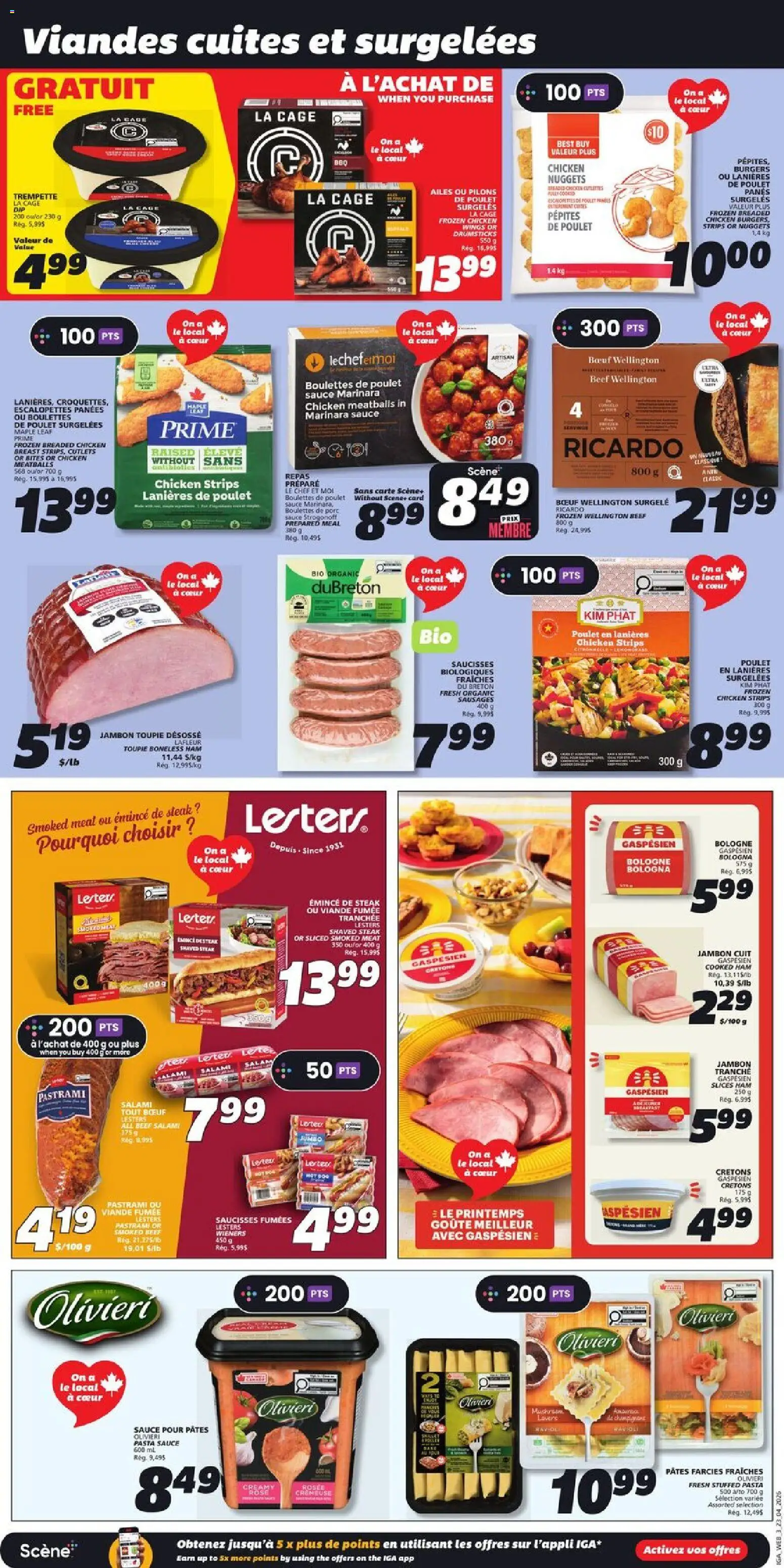 IGA flyer valid from 23.04.2026 | Page: 7 | Products: Pasta, Salami, Ham, Chicken