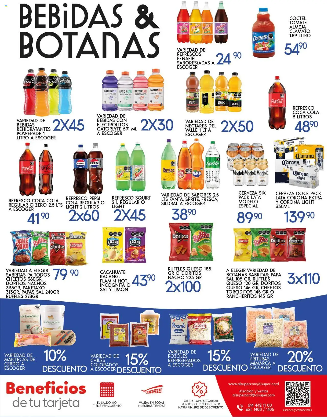 Nuevas ofertas de Alsuper válidas en toda la República Mexicana desde el 03.10.2025. ¡Encuentra las mejores ofertas en Alsuper - Folleto Durango! | Página: 7 | Productos: Refresco, Sal, Tomate, Cerveza