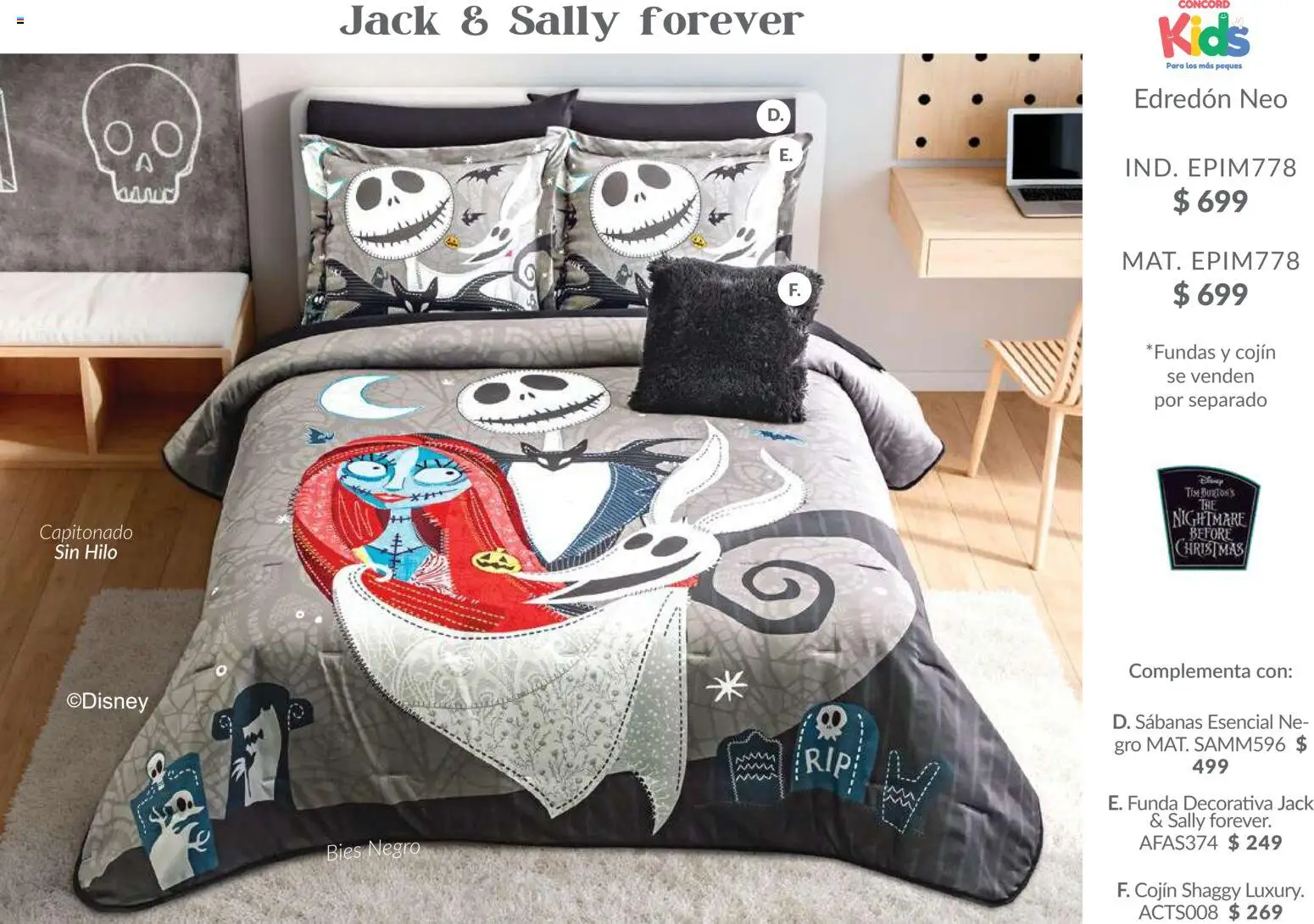 Nuevas ofertas de Colchas Concord válidas en toda la República Mexicana desde el 01.02.2026. ¡Encuentra las mejores ofertas en Colchas Concord catálogo Kids! | Página: 22 | Productos: Funda, Sabanas