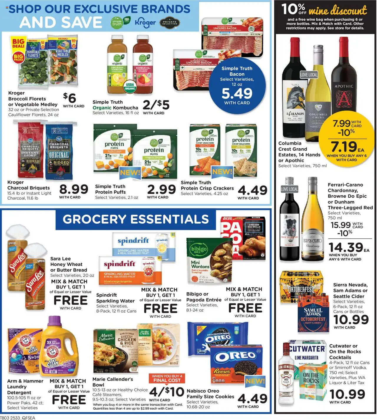 QFC Weekly Ad - WA - valid from 17.09.2025 | Page: 6 | Products: Butter, Rice, Water, Bag