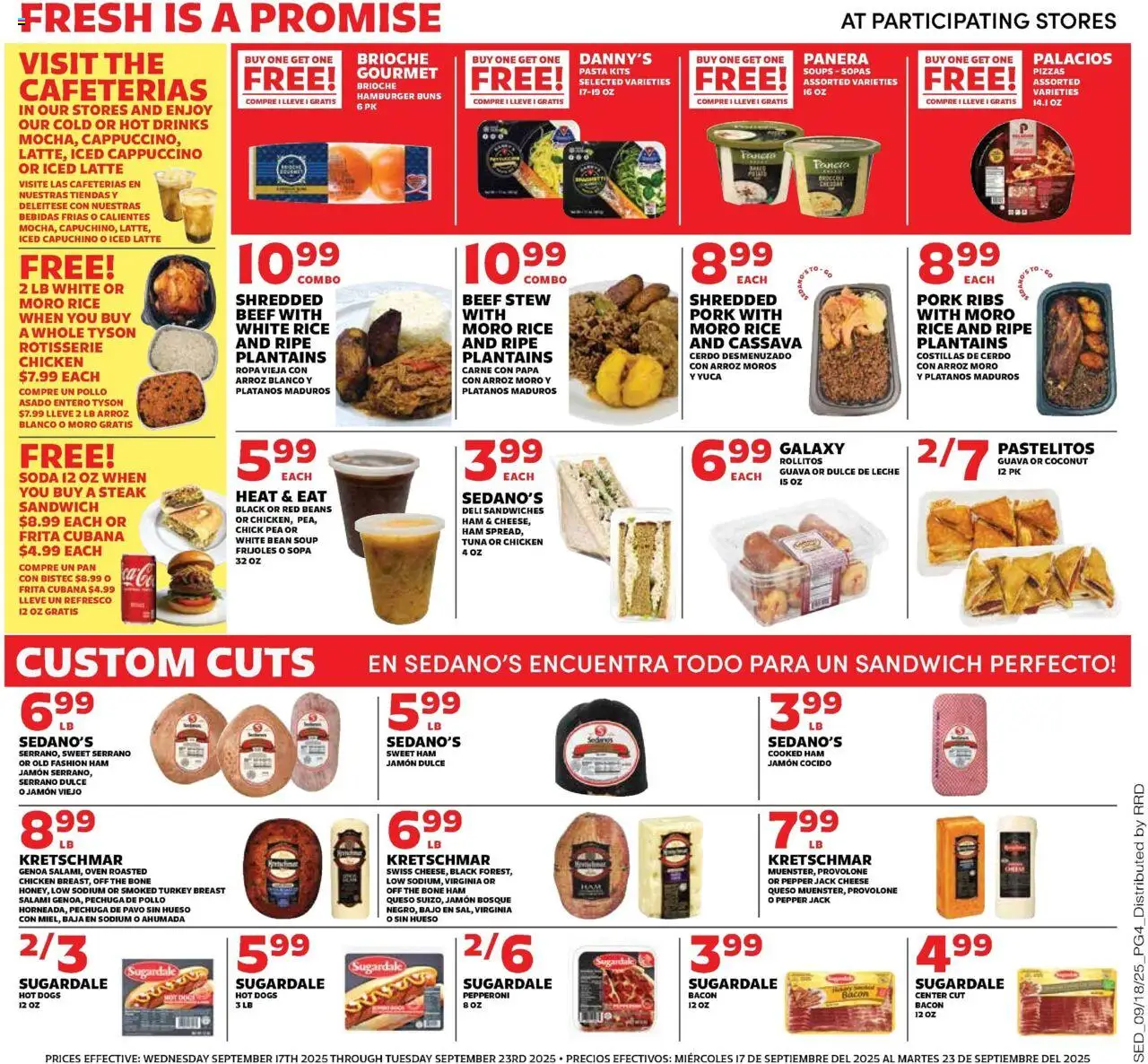 Sedano's Current Ad - FL - valid from 17.09.2025 | Page: 4 | Products: Pan, Salami, Pepper, Oven