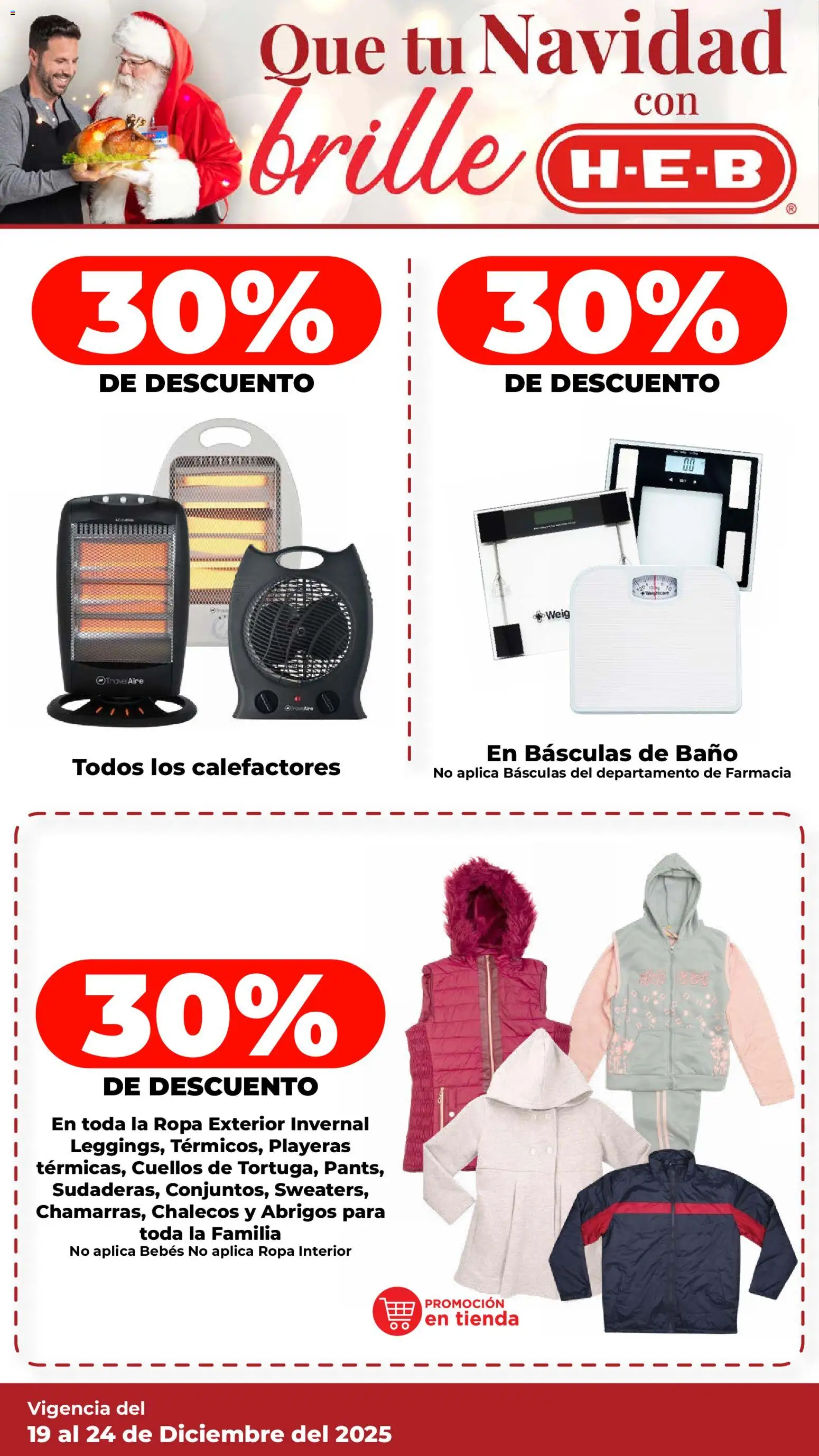 Nuevas ofertas de H-E-B válidas en toda la República Mexicana desde el 19.12.2025. ¡Encuentra las mejores ofertas en H-E-B folleto! | Página: 12 | Productos: Ropa, Ropa interior, Baño