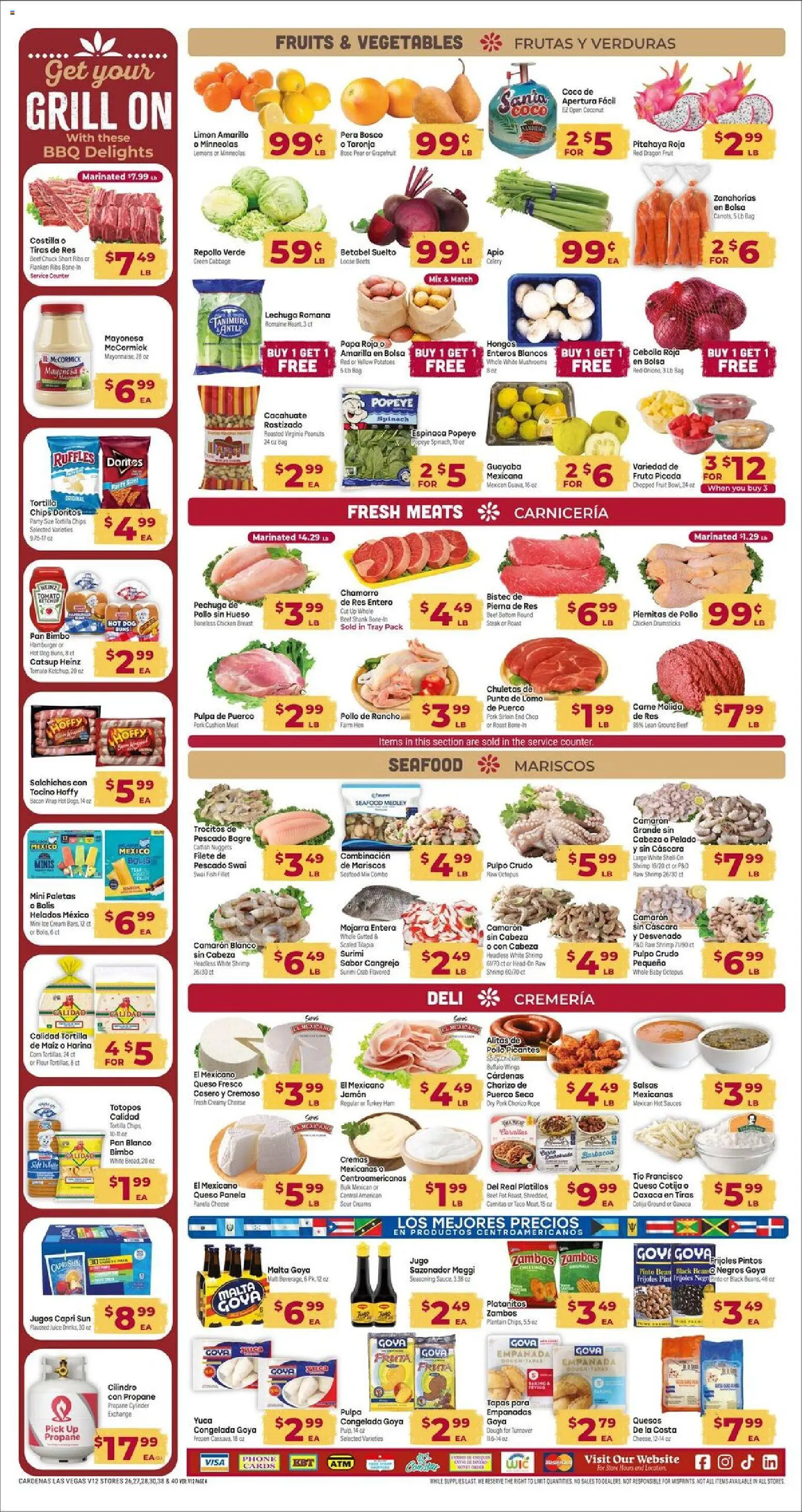 Cardenas Weekly Ad - NV - valid from 15.04.2026 | Page: 4 | Products: Corn, Cheese, Ham, Pear