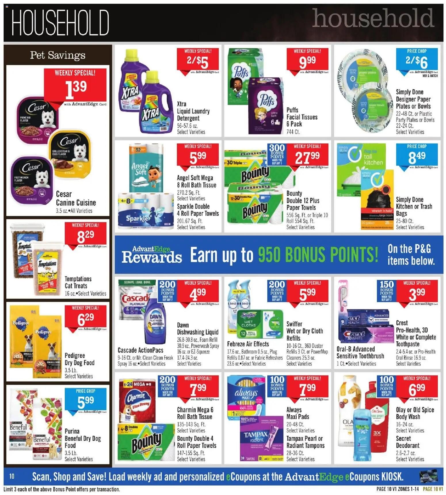 Price Chopper Weekly Ad - valid from 11.01.2026 | Page: 10 | Products: Deodorant, Toothpaste, Toothbrush, Tampons