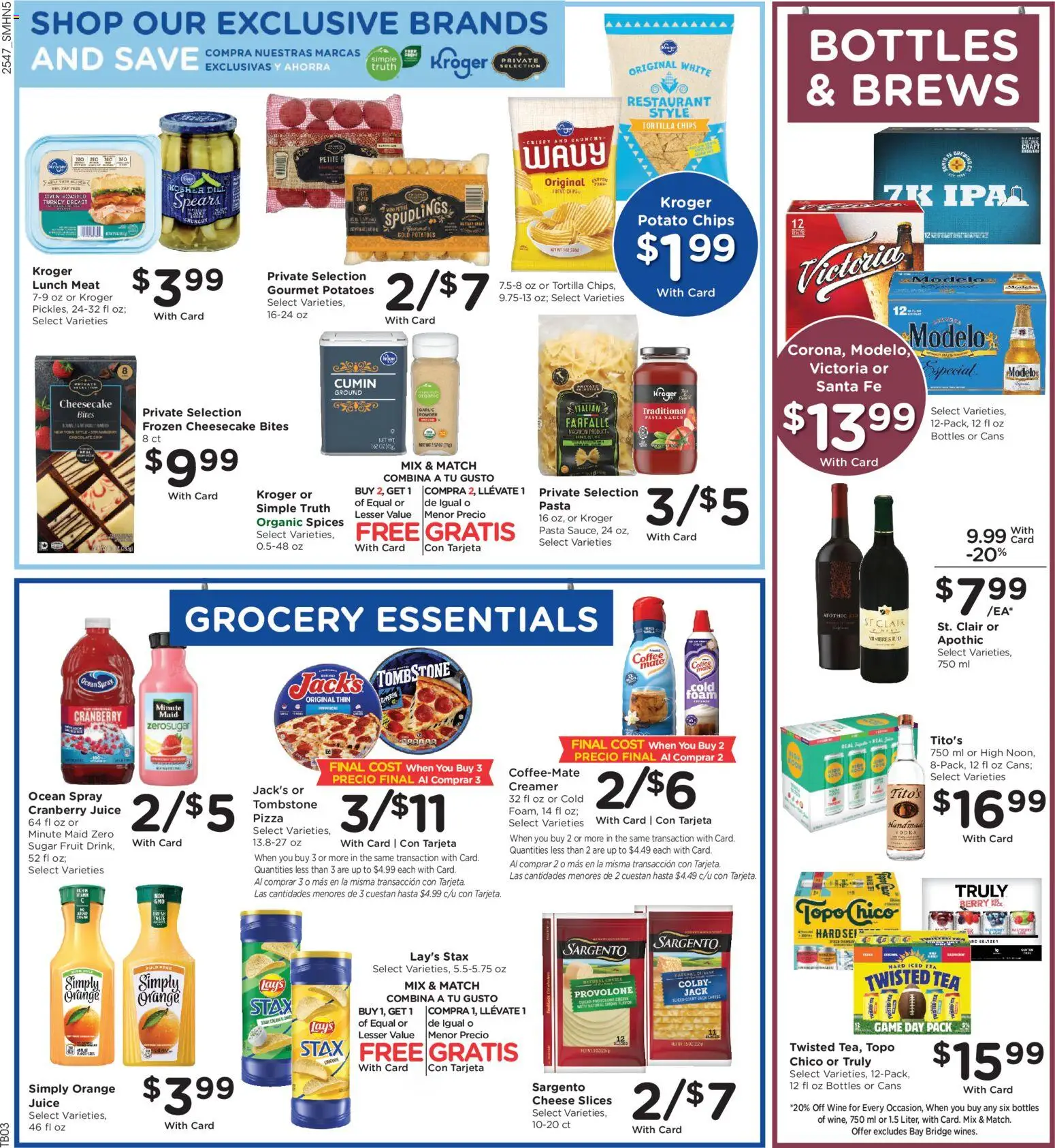 Smith's Weekly Ad - valid from 26.12.2025 | Page: 7 | Products: Vodka, Spices, Potatoes, Sugar