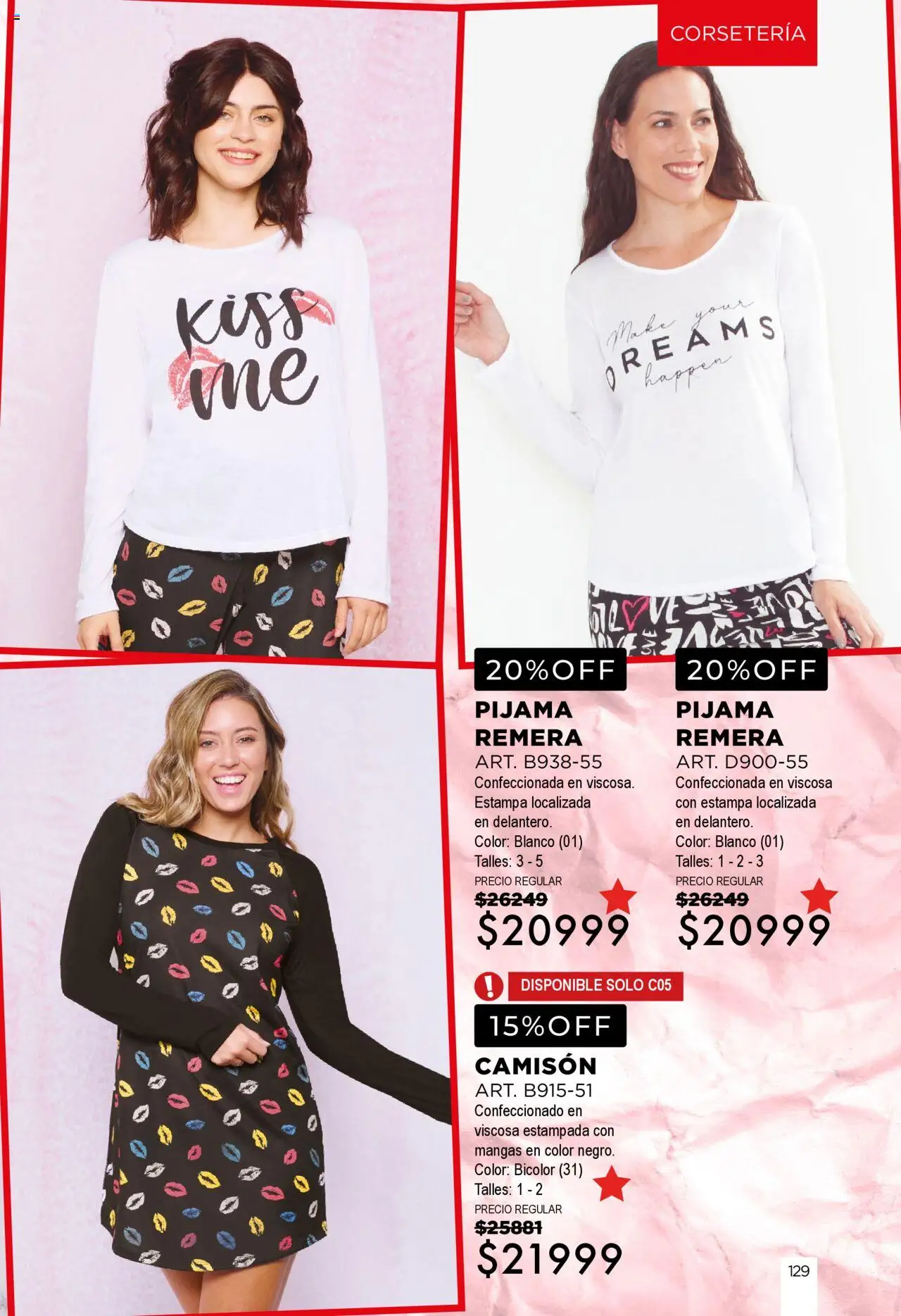 Juana Bonita catálogo │ válido desde el 07.05.2025 | Página: 129 | Productos: Remera, Camisón, Pijama