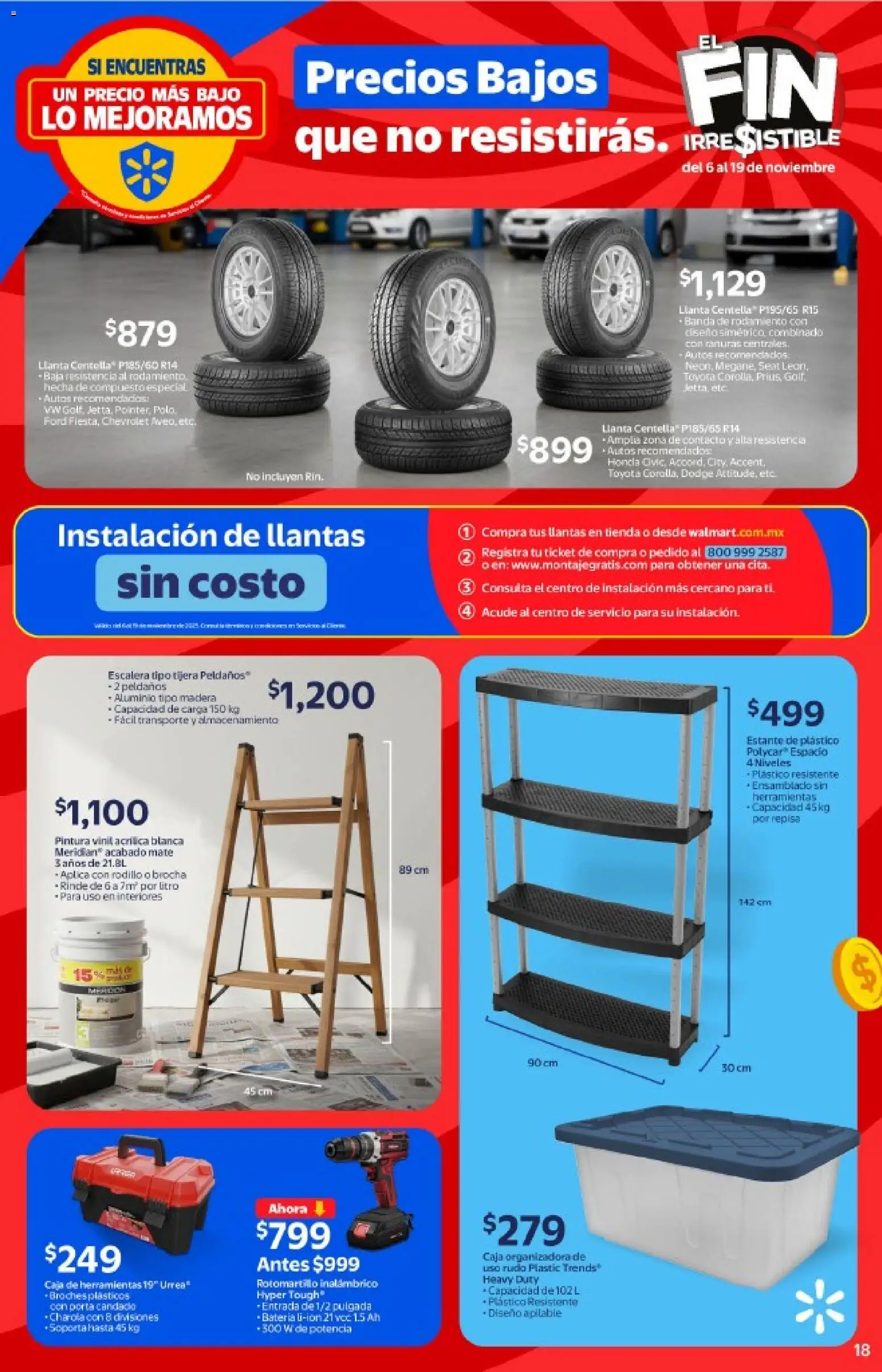 Nuevas ofertas de Walmart válidas en toda la República Mexicana desde el 06.11.2025. ¡Encuentra las mejores ofertas en Walmart Buen Fin ! | Página: 18 | Productos: Candado, Mate, Caja, Batería