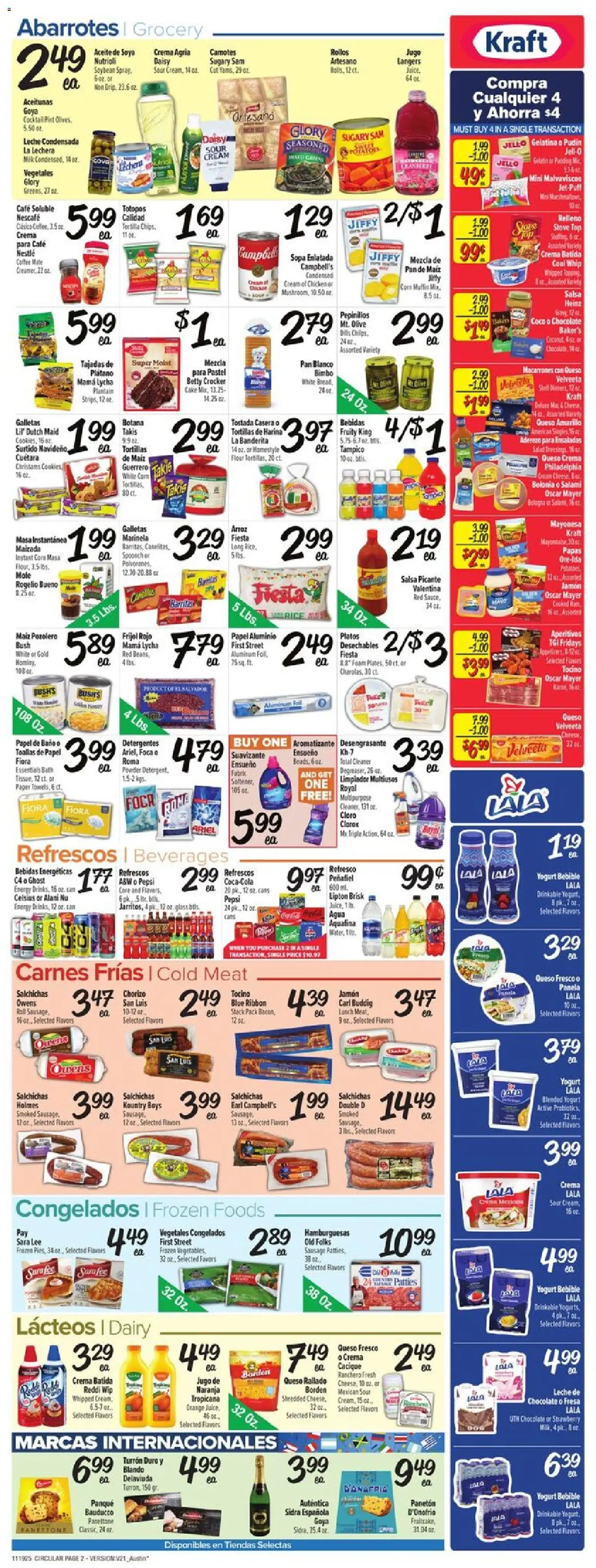 Fiesta Mart Weekly Ad - valid from 19.11.2025 | Page: 2 | Products: Milk, Salami, Salad, Muffin
