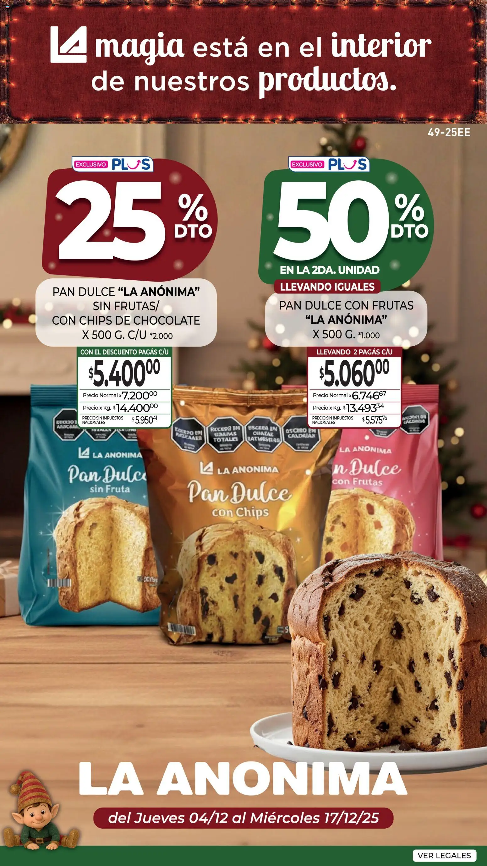 La Anonima catálogo │ válido desde el 04.12.2025 | Página: 1 | Productos: Pan, Chocolate