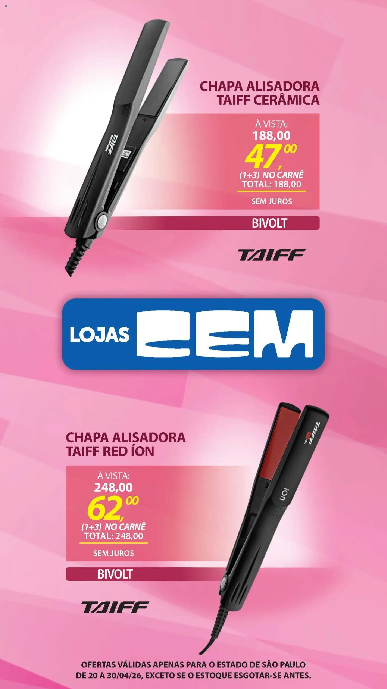 Lojas Cem Folheto - válido de 20.04.2026 | Página: 134 | Produtos: Carne