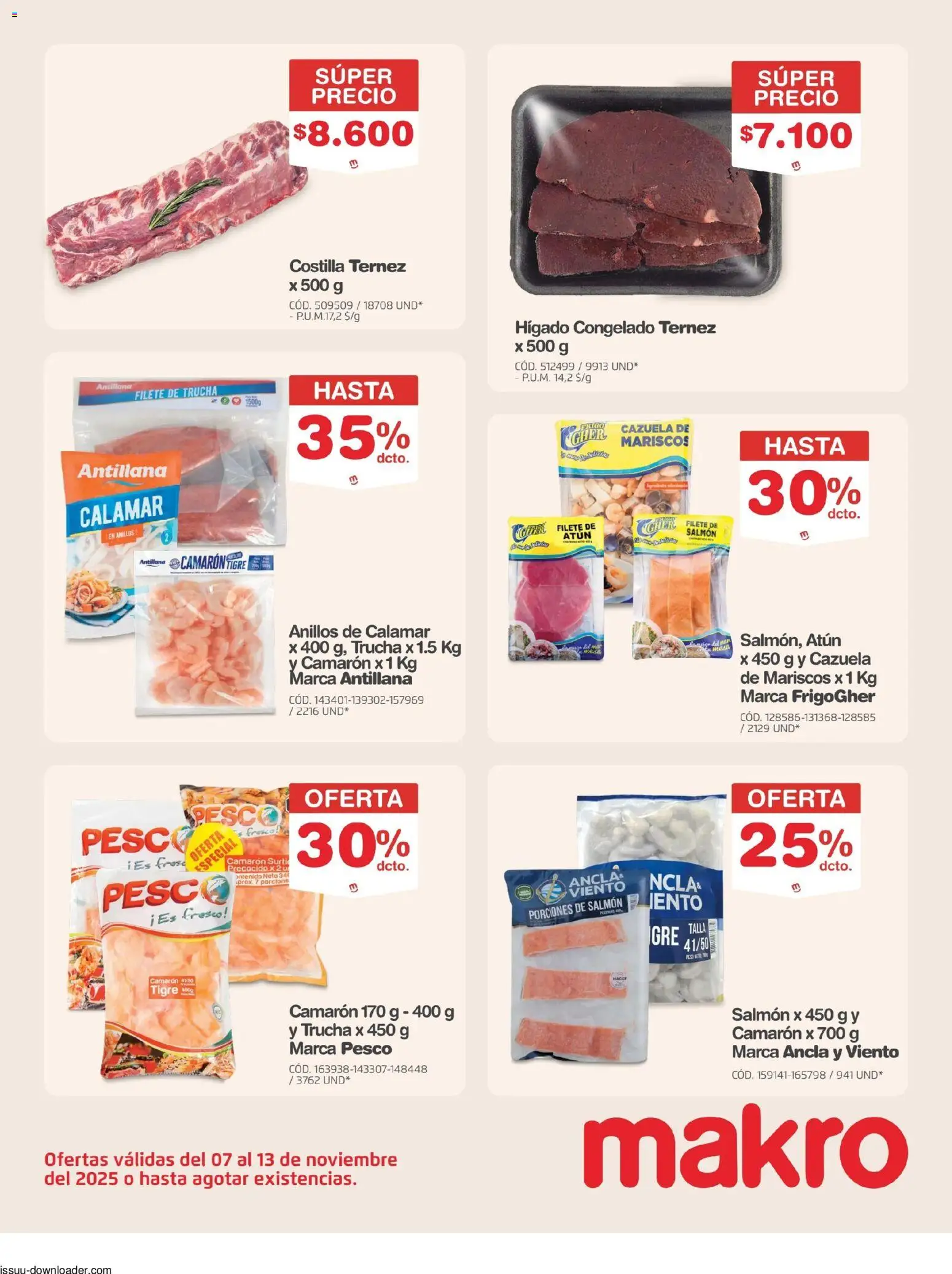 Makro revista - valida desde el 07.11.2025 | Página: 3 | Productos: Atún, Ducha Bidet, Mariscos