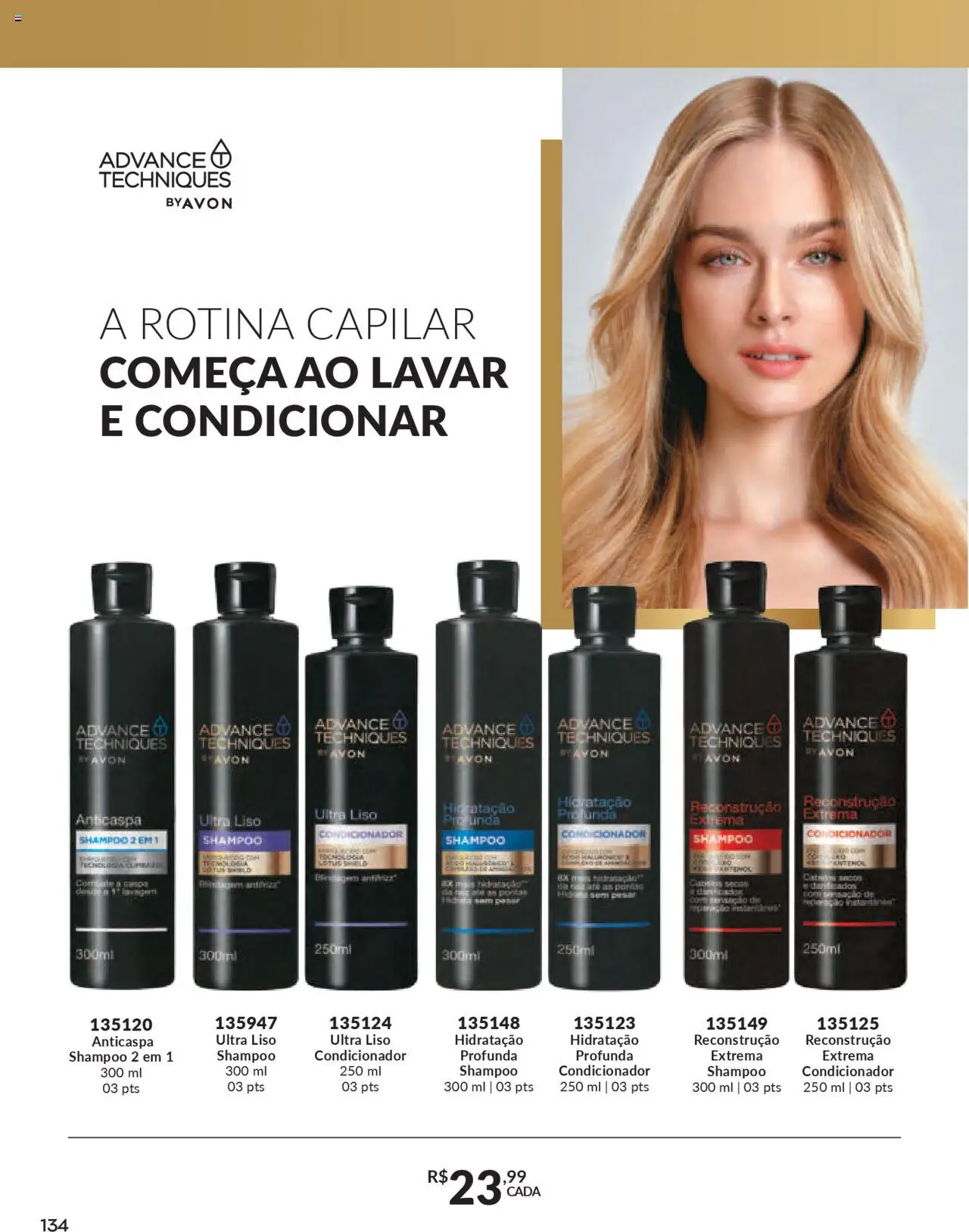 Avon Folheto - válido de 13.08.2025 | Página: 134 | Produtos: Shampoo, Condicionador