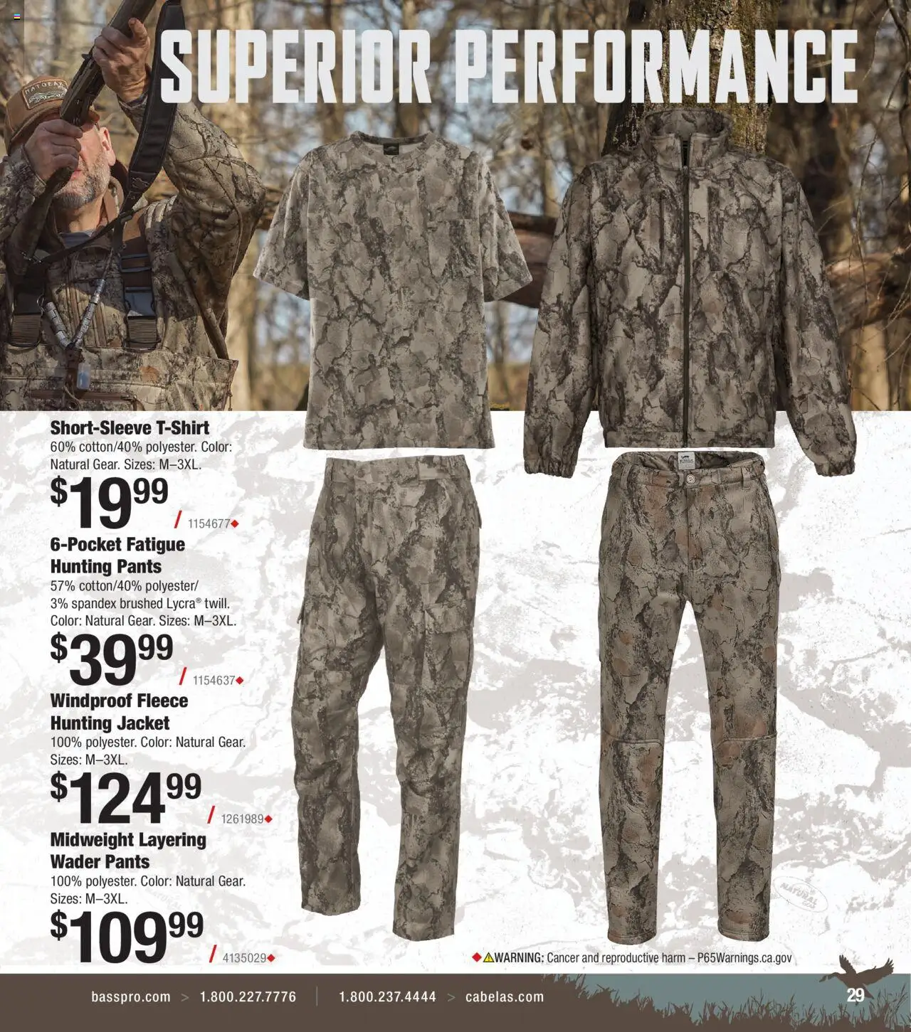 Cabela's Waterfowl 25 - valid from 01.10.2025 | Page: 29 | Products: Jacket, Pants, Hunting Jacket