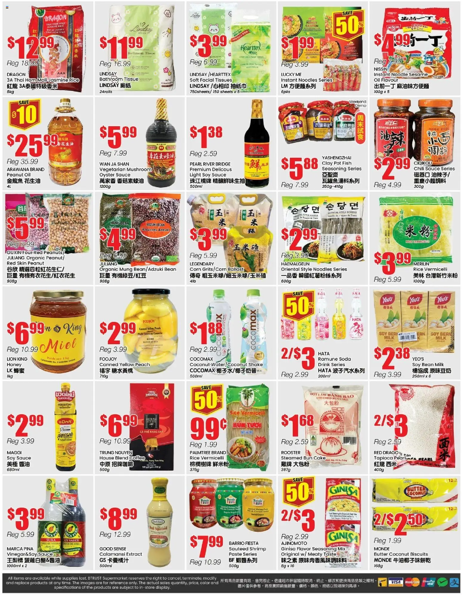 Btrust Supermarket flyer valid from 09.01.2026 | Page: 4 | Products: Fish, Noodles, Milk, Butter