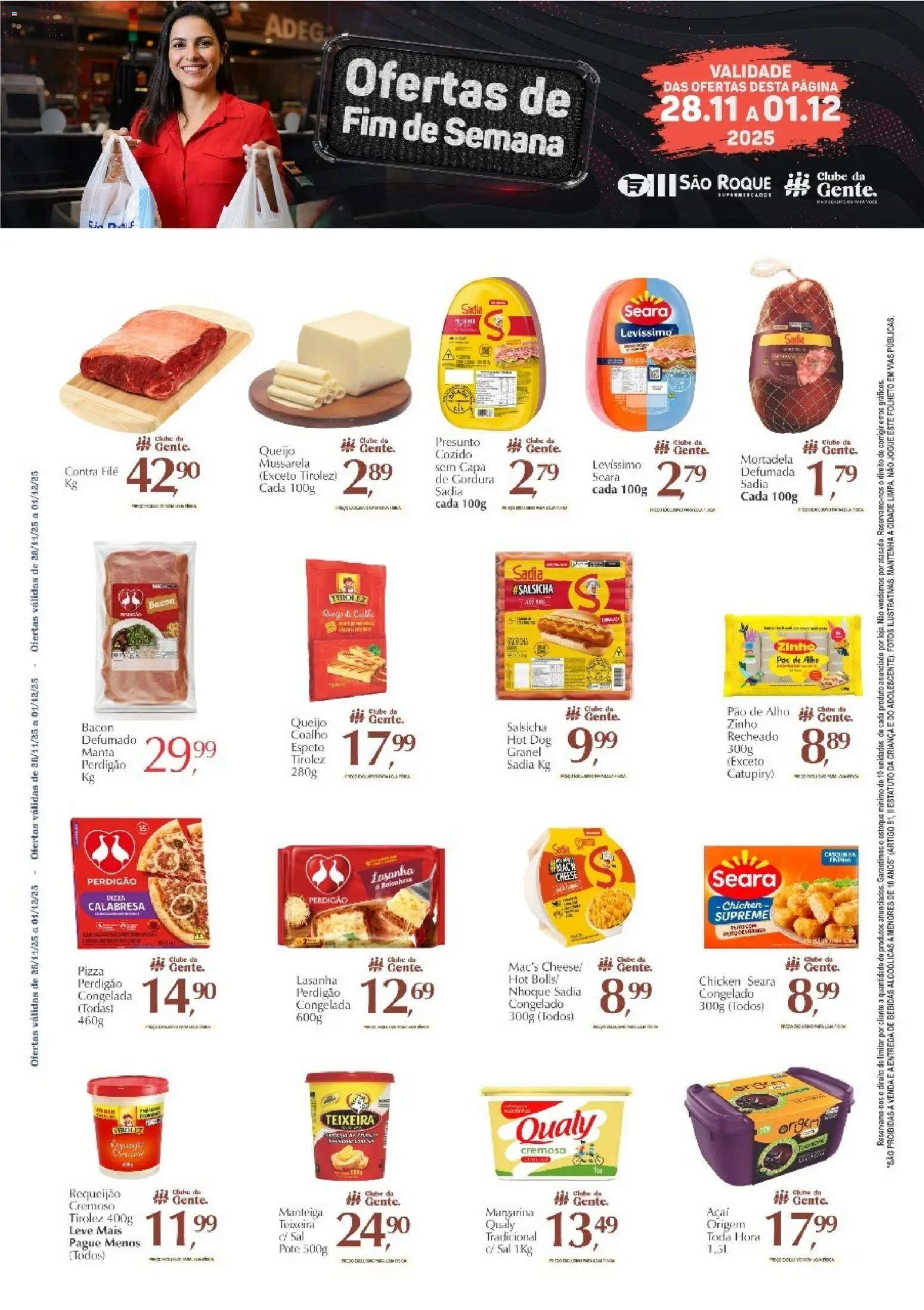 São Roque Supermercados Folheto - válido de 28.11.2025 | Página: 5 | Produtos: Queijo, Pizza, Catupiry, Lasanha