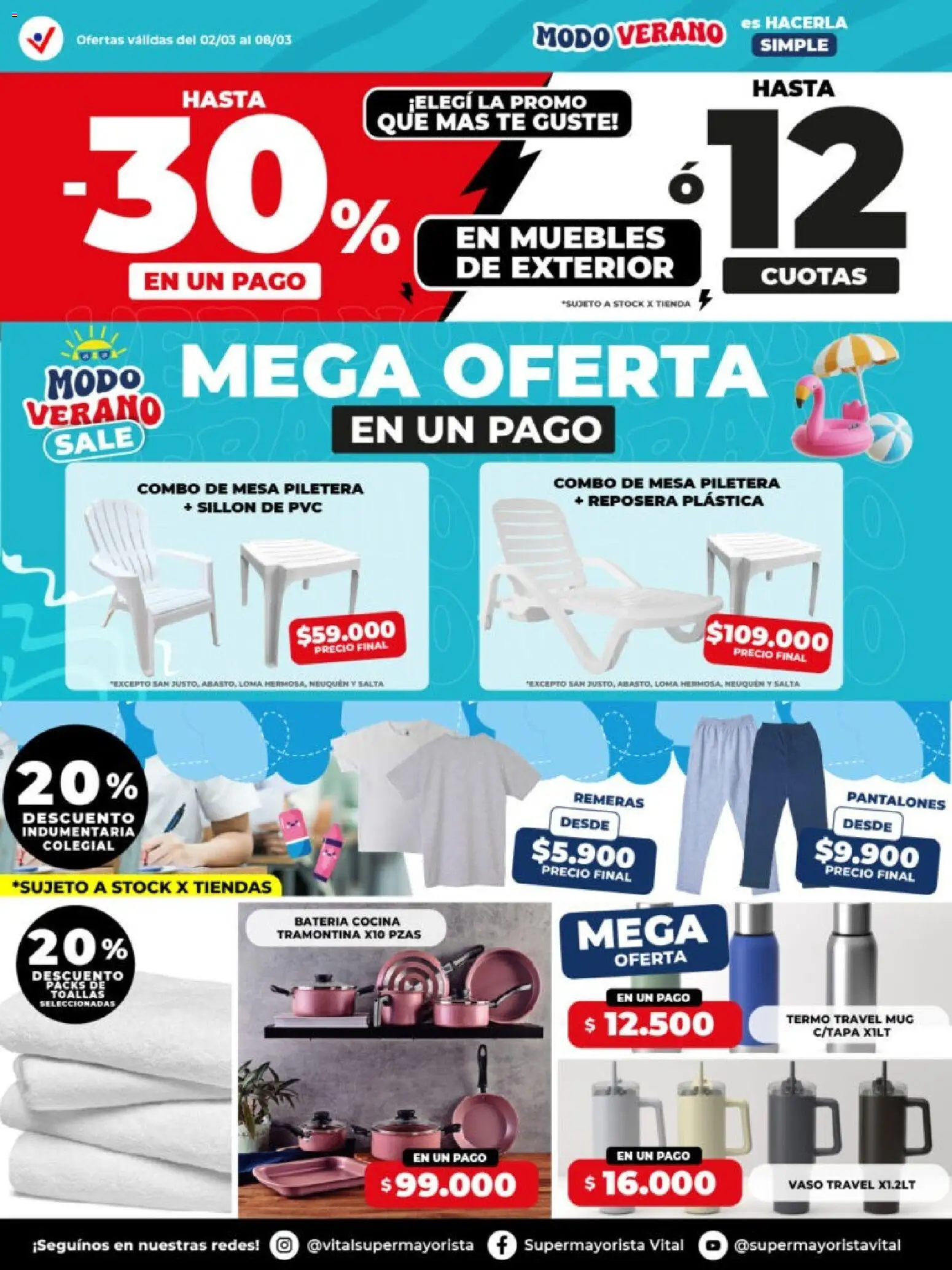 Vital - Especial de nonfood │ válido desde el 02.03.2026 | Página: 3 | Productos: Reposera, Termo, Batería, Té