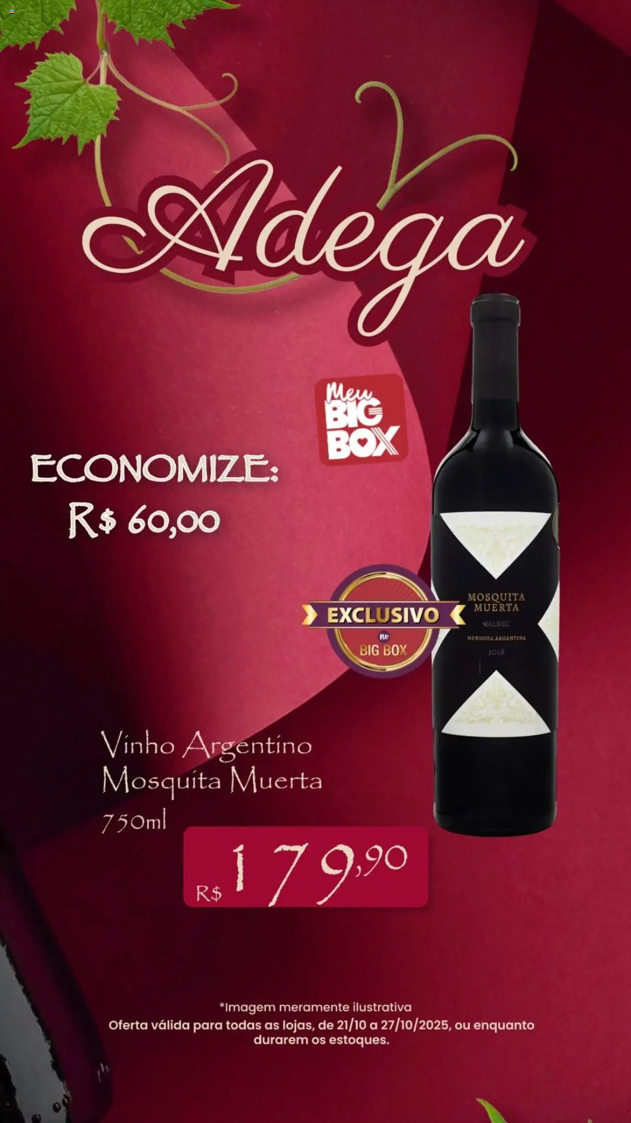 Big Box Folheto - válido de 21.10.2025 | Página: 1 | Produtos: Vinho, Mosquita muerta