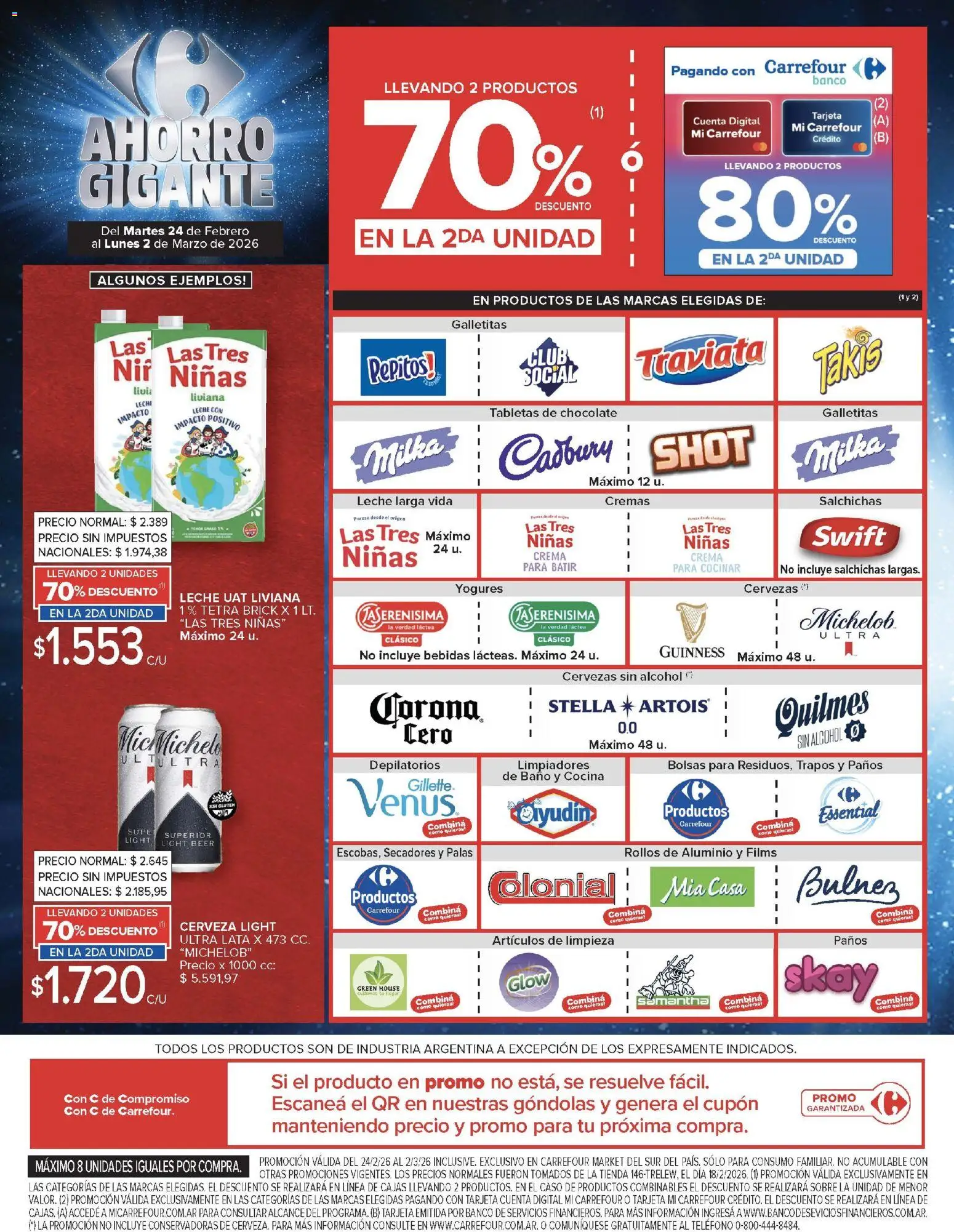 Carrefour Market catálogo │ válido desde el 24.02.2026 | Página: 3 | Productos: Teléfono, Banco, Chocolate, Crema