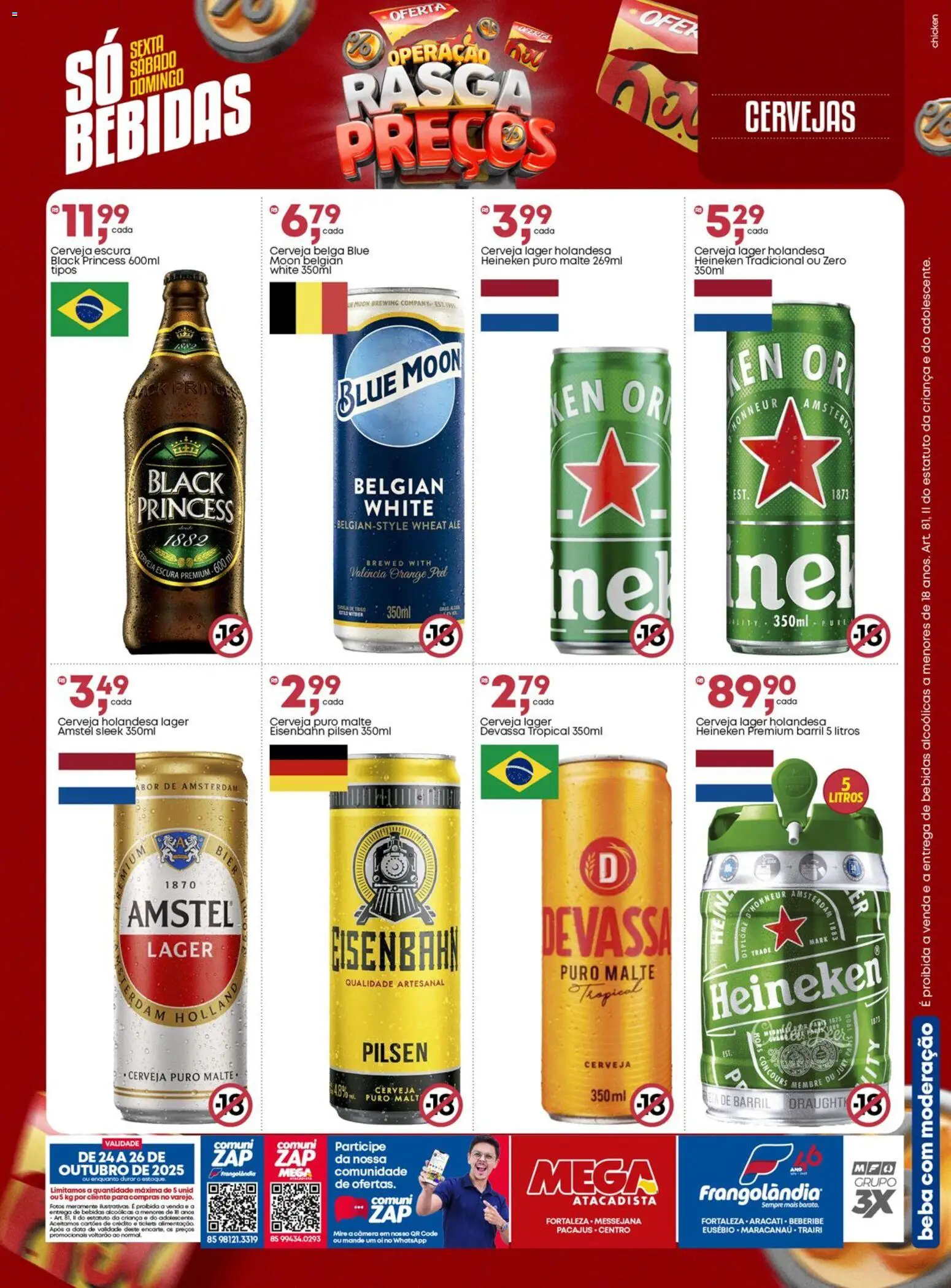 Frangolândia Folheto - válido de 24.10.2025 | Página: 9 | Produtos: Eisenbahn, Cerveja, Heineken, Câmera