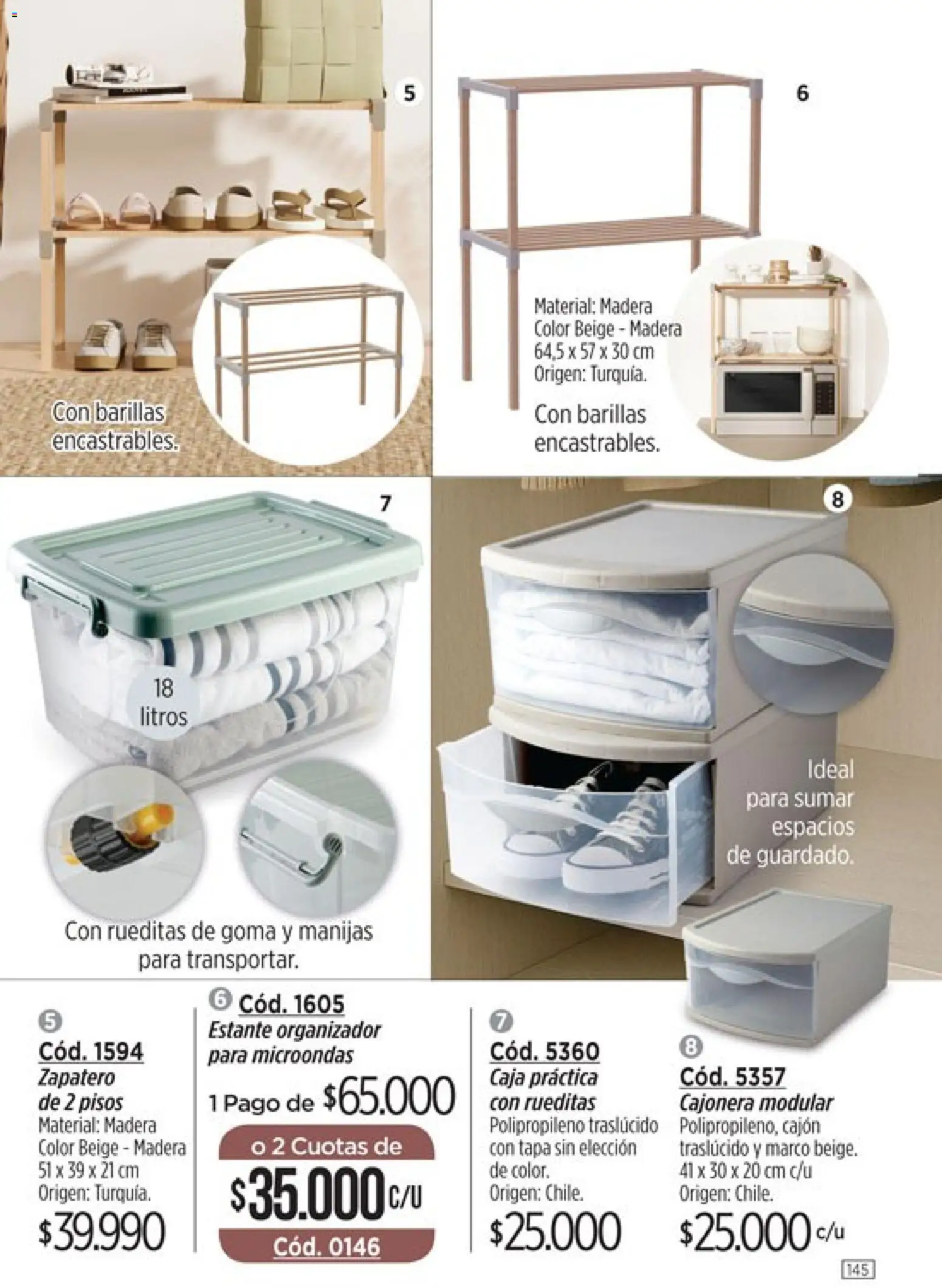 Amodil - Campaña 18/2025 │ válido desde el 30.11.2025 | Página: 145 | Productos: Modular, Zapatero, Cajonera, Caja