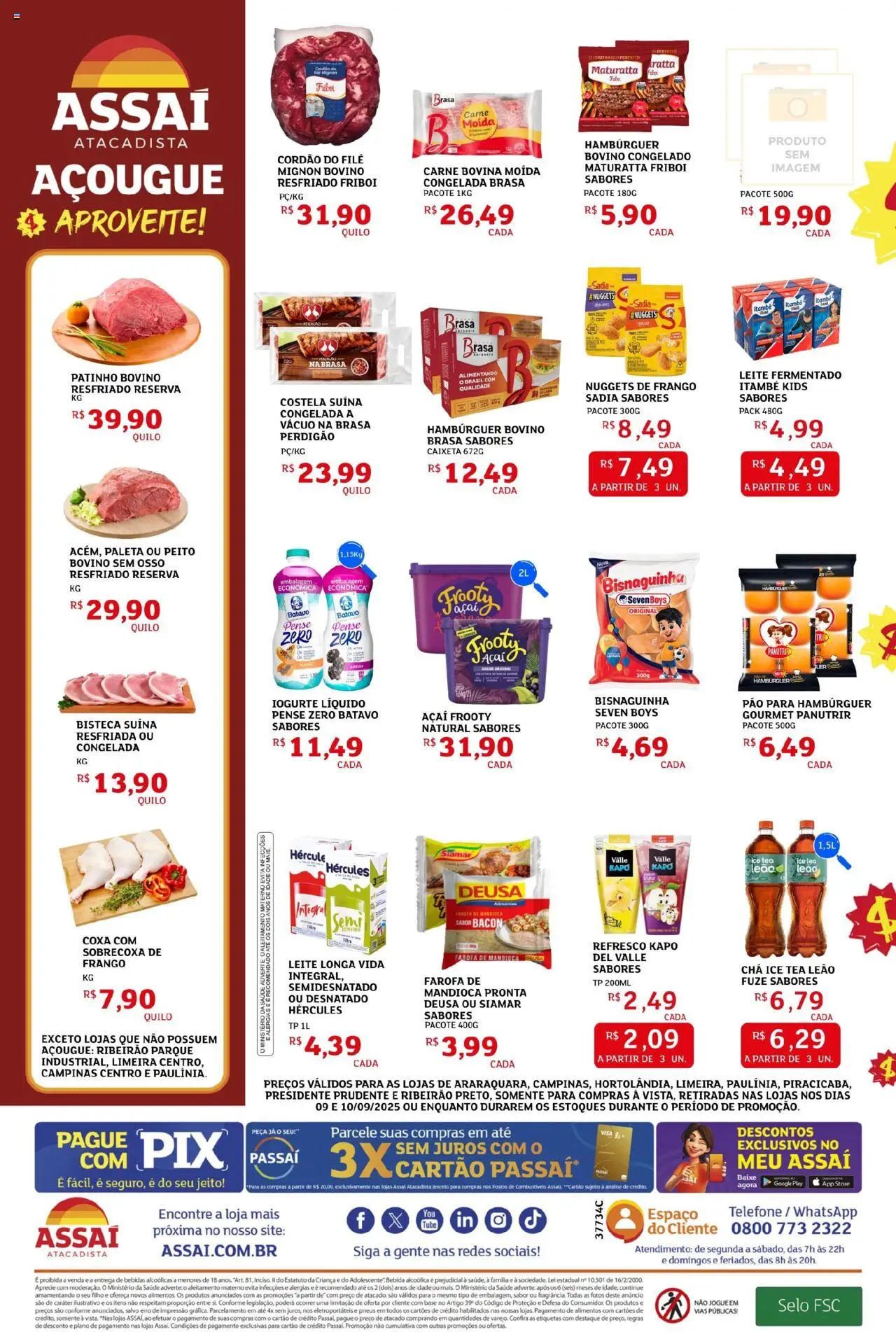 Assaí Atacadista Folheto - válido de 09.09.2025 | Página: 2 | Produtos: Ice tea, Leite, Chá, Farofa