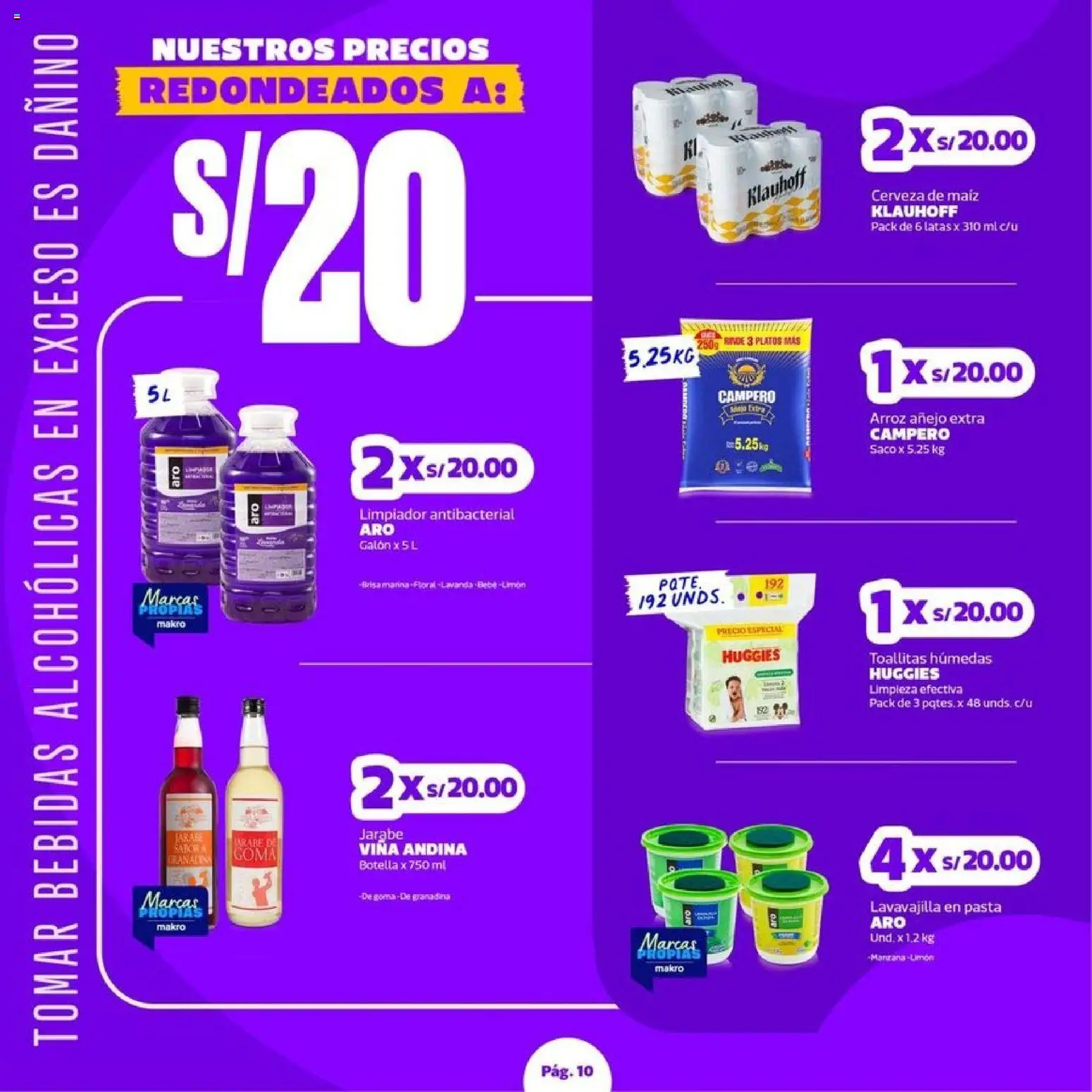 Catálogo Makro válido desde 23.04.2026 | Página: 10 | Productos: Cerveza, Arroz, Pasta, Saco